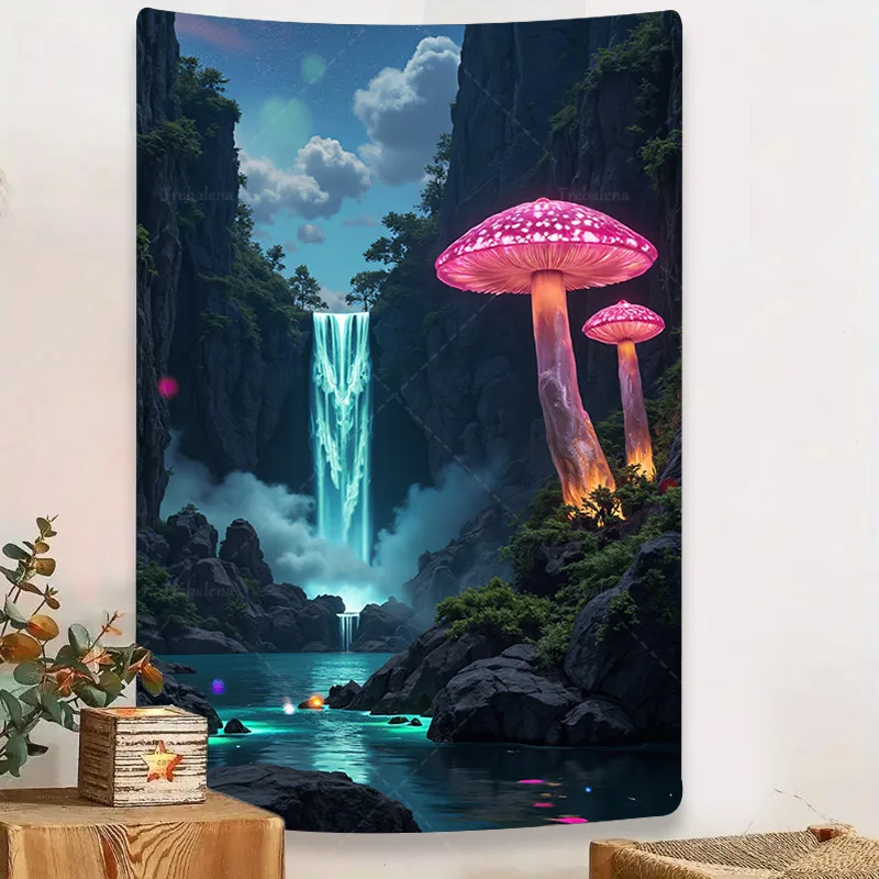 1шт настенный гобелен светящийся грибной водопад гобелен-фэнтезийный лесной пейзаж настенное искусство
1шт настенный гобелен светящийся грибной водопад гобелен-фэнтезийный лесной пейзаж настенное искусство