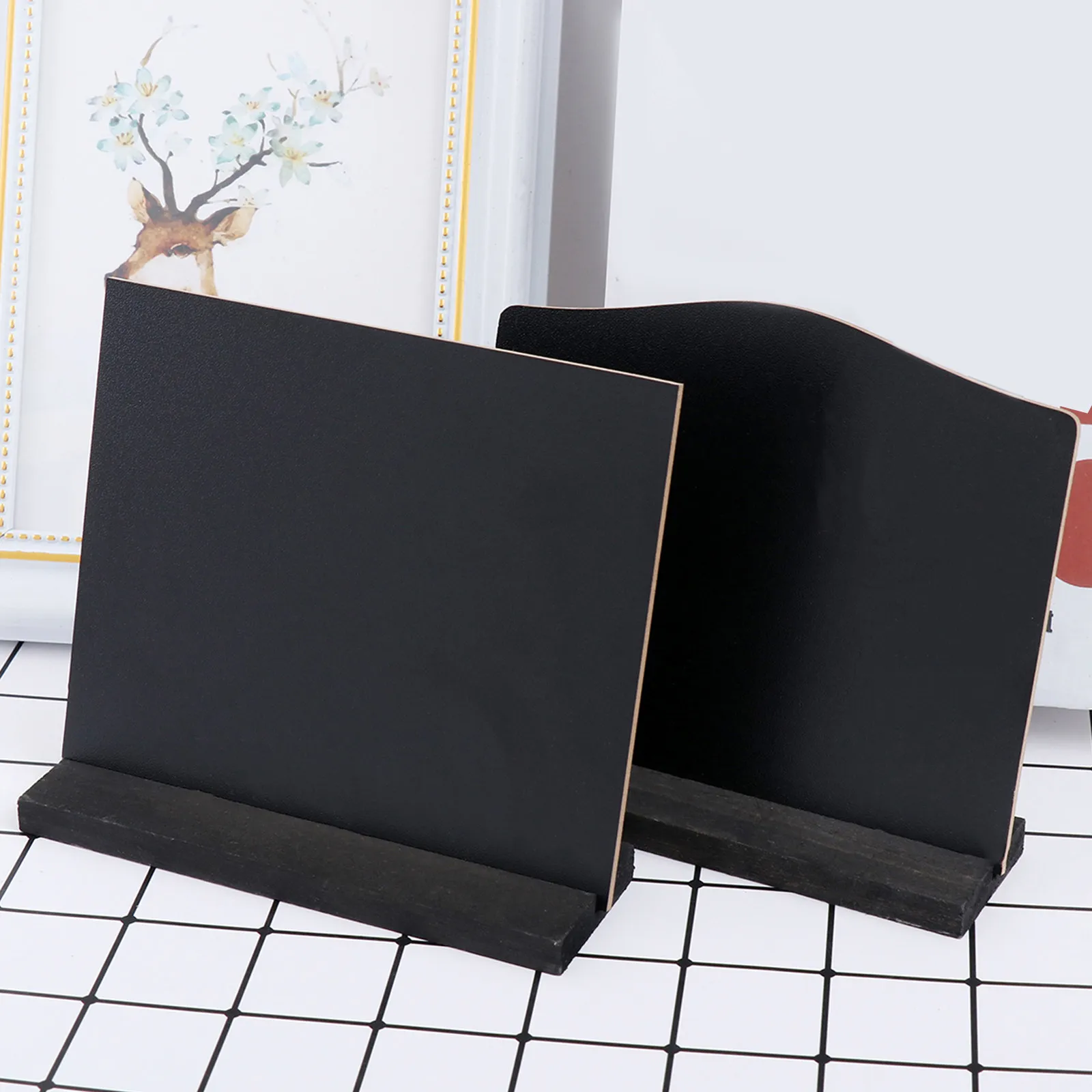 2Pcs Lightweight Wooden Mini Blackboards Wavy Edge Design Message Chalkboard Signs for Wedding Reception Christmas Crafts
2Pcs Lightweight Wooden Mini Blackboards Wavy Edge Design Message Chalkboard Signs for Wedding Reception Christmas Crafts