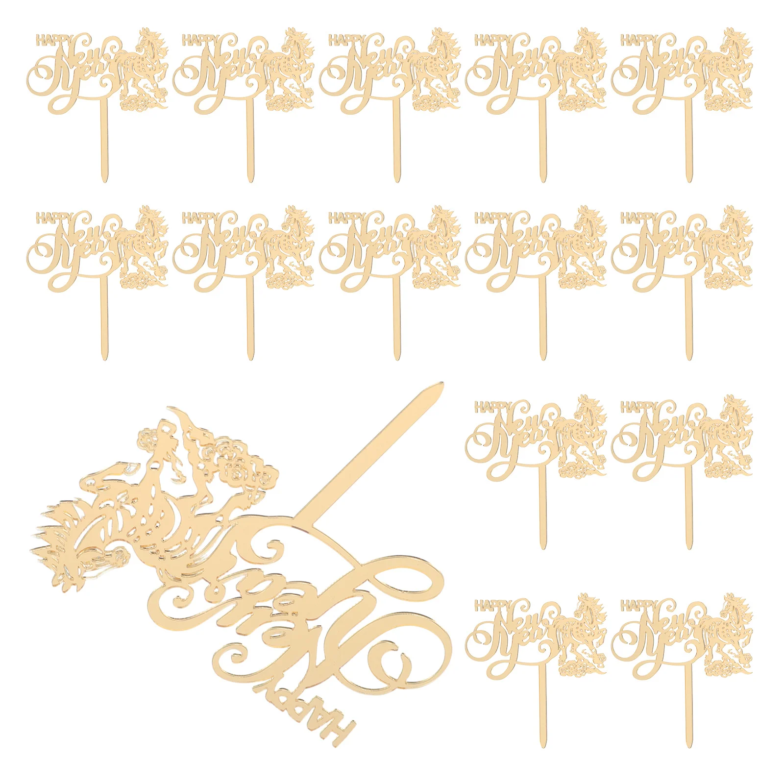 15Pcs Chinese New Year Cake Decorations Horse Theme Acrylic Topper for Spring Festival Birthday Party Cake Decoration Supplies
15Pcs Chinese New Year Cake Decorations Horse Theme Acrylic Topper for Spring Festival Birthday Party Cake Decoration Supplies