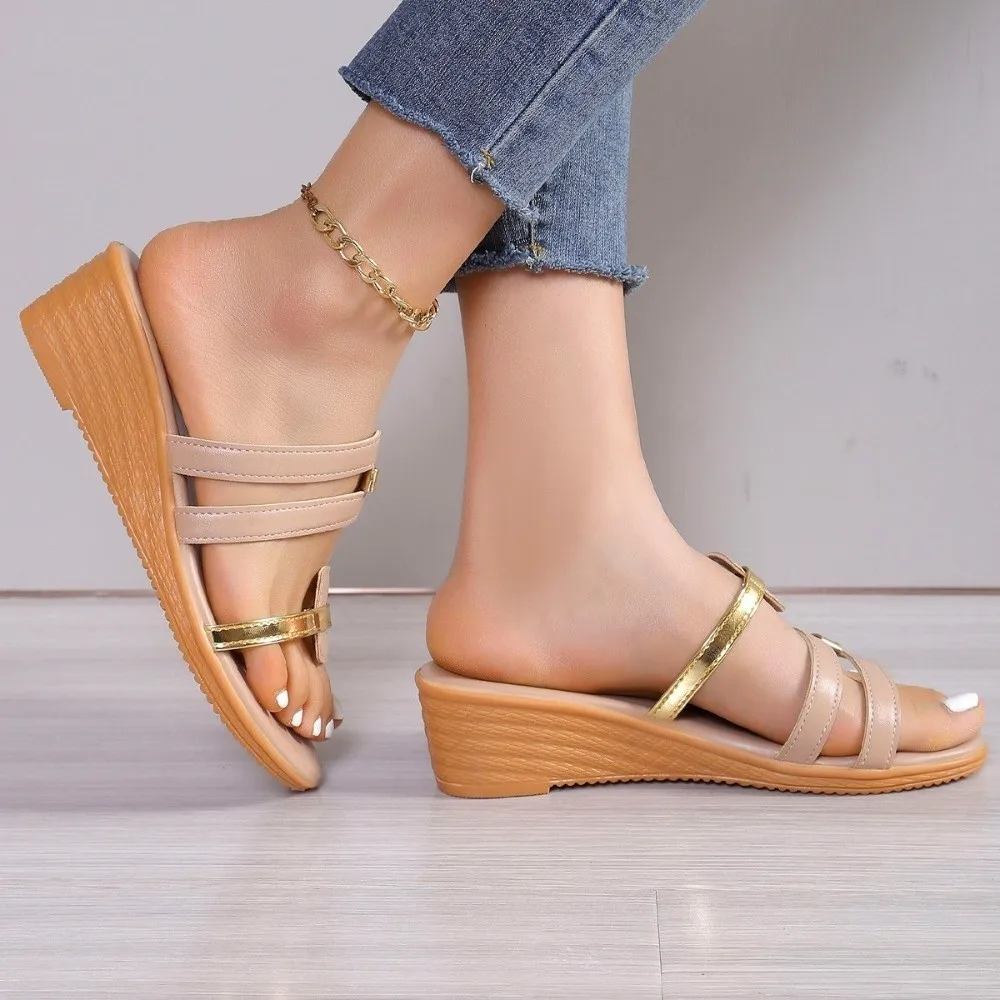Casual Anti Slip Slides Sandals Home Wedge Heel Beach Slippers Outer Wear Shoes Women Slippers Household Goods
Casual Anti Slip Slides Sandals Home Wedge Heel Beach Slippers Outer Wear Shoes Women Slippers Household Goods