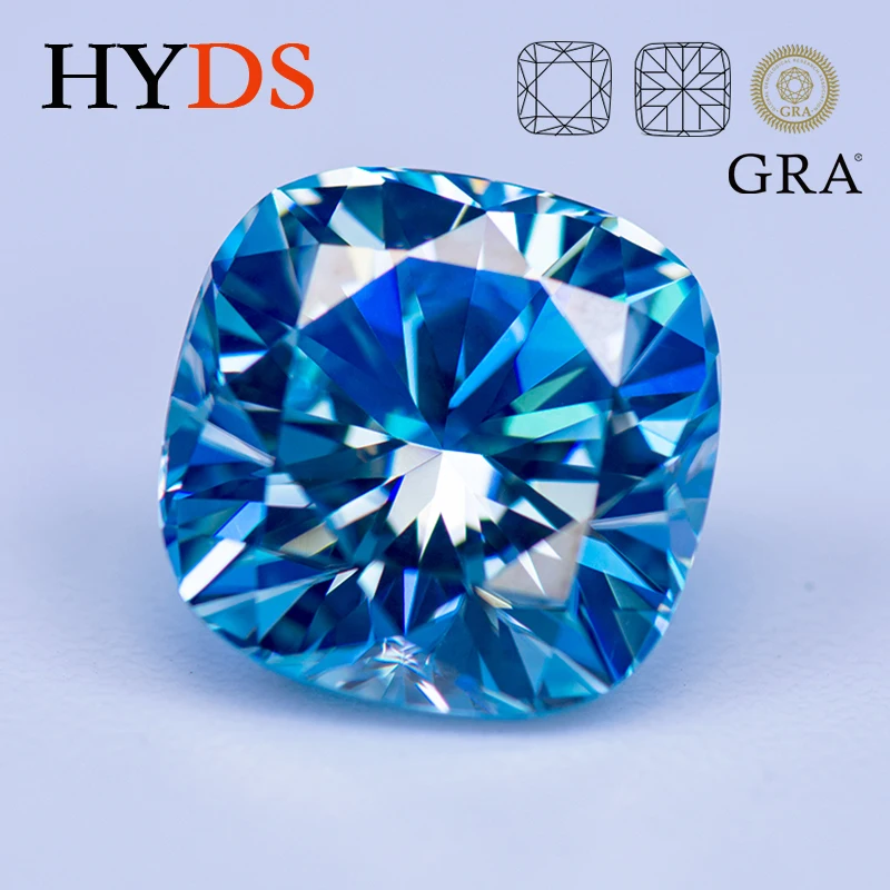 Moissanite Stone Square Cushion Shape Aquamarine Color VVS1 Charms Beads for Jewelry Making Necklace Materials GRA Certificate
Moissanite Stone Square Cushion Shape Aquamarine Color VVS1 Charms Beads for Jewelry Making Necklace Materials GRA Certificate