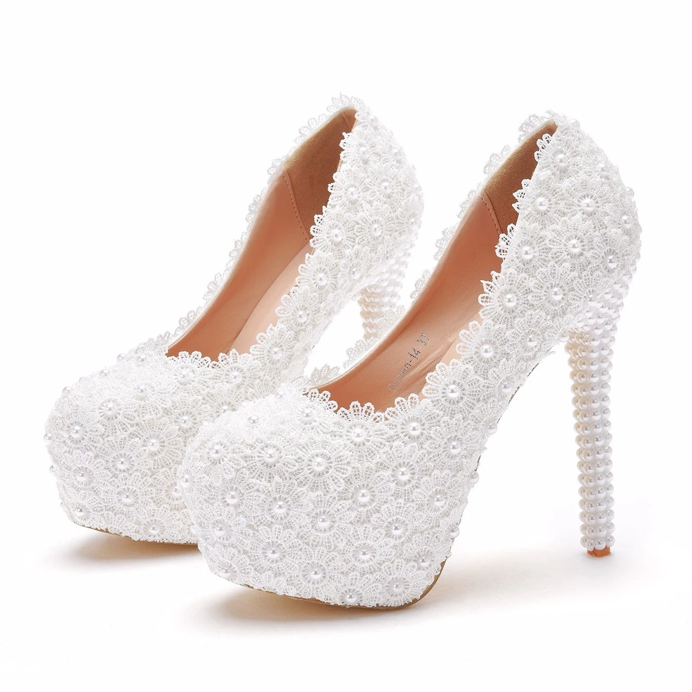 Spring new round toe shallow lace pearl thin heel wedding shoes banquet large size high-heeled waterproof platform women's shoes
Spring new round toe shallow lace pearl thin heel wedding shoes banquet large size high-heeled waterproof platform women's shoes