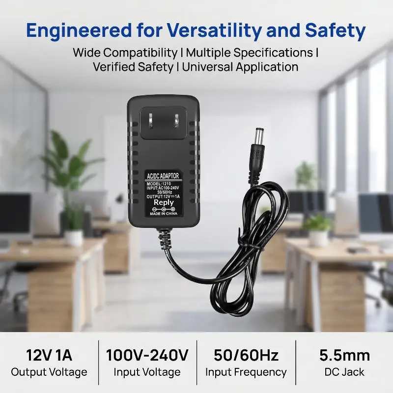 DC 12V 3A Power Adapter AC 100-240V Input Supply Charger Universal Switching Adapter Converter Plug For CCTV Camera DVR NVR LED
DC 12V 3A Power Adapter AC 100-240V Input Supply Charger Universal Switching Adapter Converter Plug For CCTV Camera DVR NVR LED