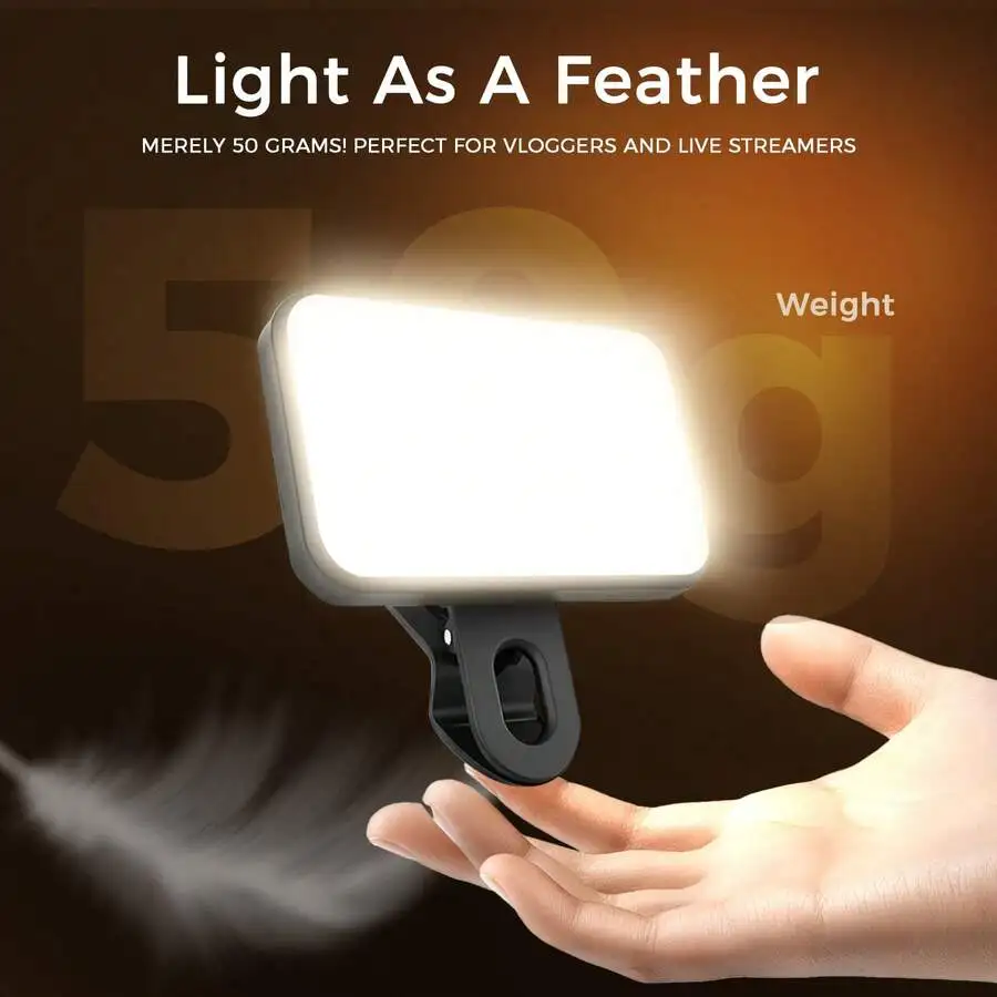 Portable Clip-On LED Fill Light For Phone Camera Live Stream Makeup Video
Portable Clip-On LED Fill Light For Phone Camera Live Stream Makeup Video