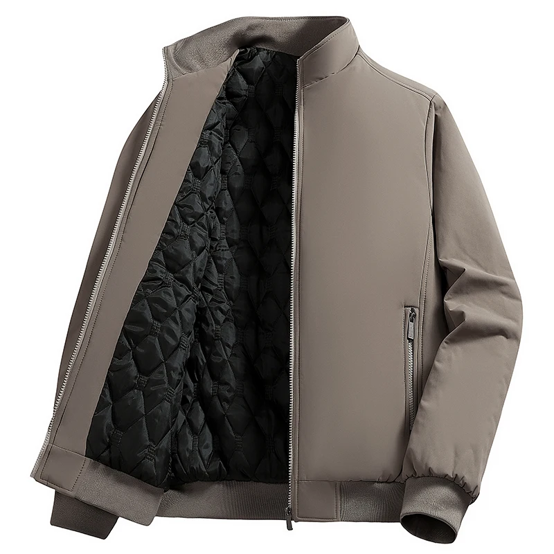 Men Winter Baseball Jacket Stand Collar Casual Fleece Lined Windproof Cotton Padded Overcoat Thickened Loose Solid Warm Jacket
Men Winter Baseball Jacket Stand Collar Casual Fleece Lined Windproof Cotton Padded Overcoat Thickened Loose Solid Warm Jacket