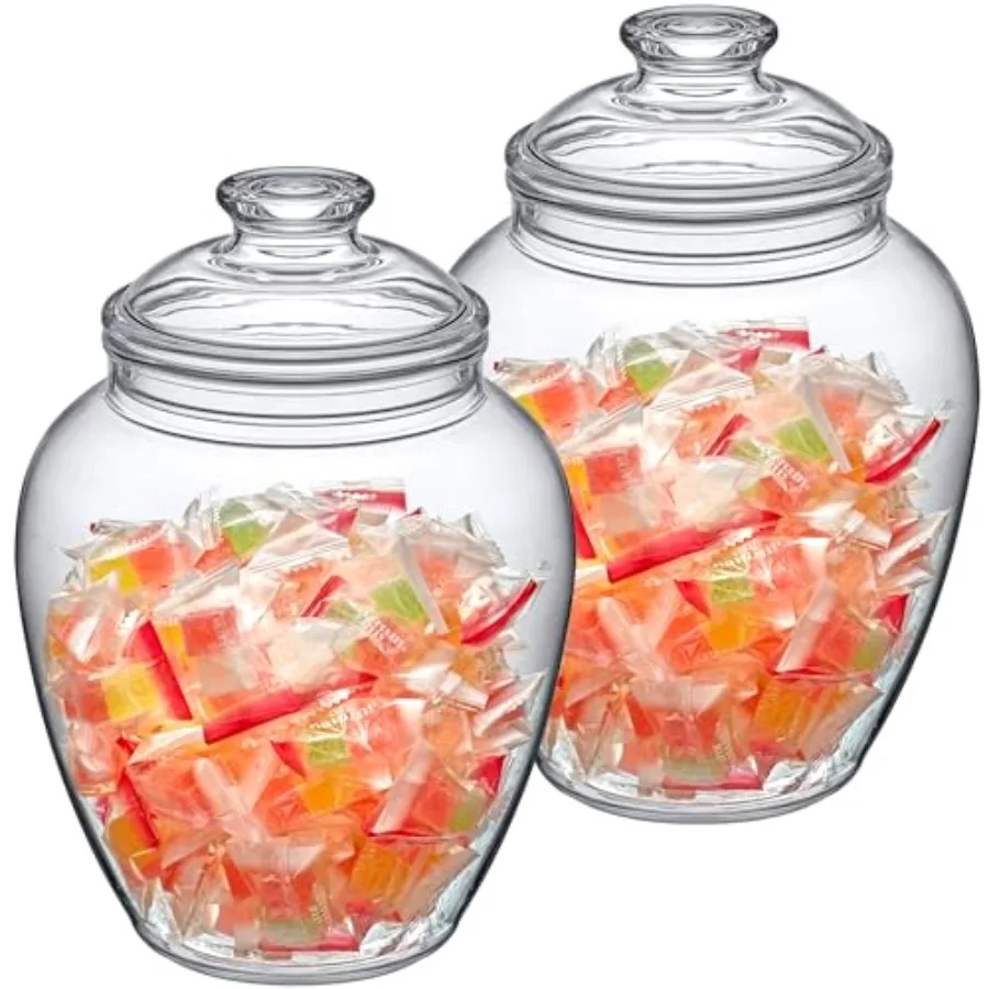 Sugar Sugar - 140-Ounce Plastic Candy Jar with Lid Large Cookie Jar 7.5"(D x 10.5"(H)) Apothecary Jar BPA-Free Shatter-Proof Di
Sugar Sugar - 140-Ounce Plastic Candy Jar with Lid Large Cookie Jar 7.5"(D x 10.5"(H)) Apothecary Jar BPA-Free Shatter-Proof Di