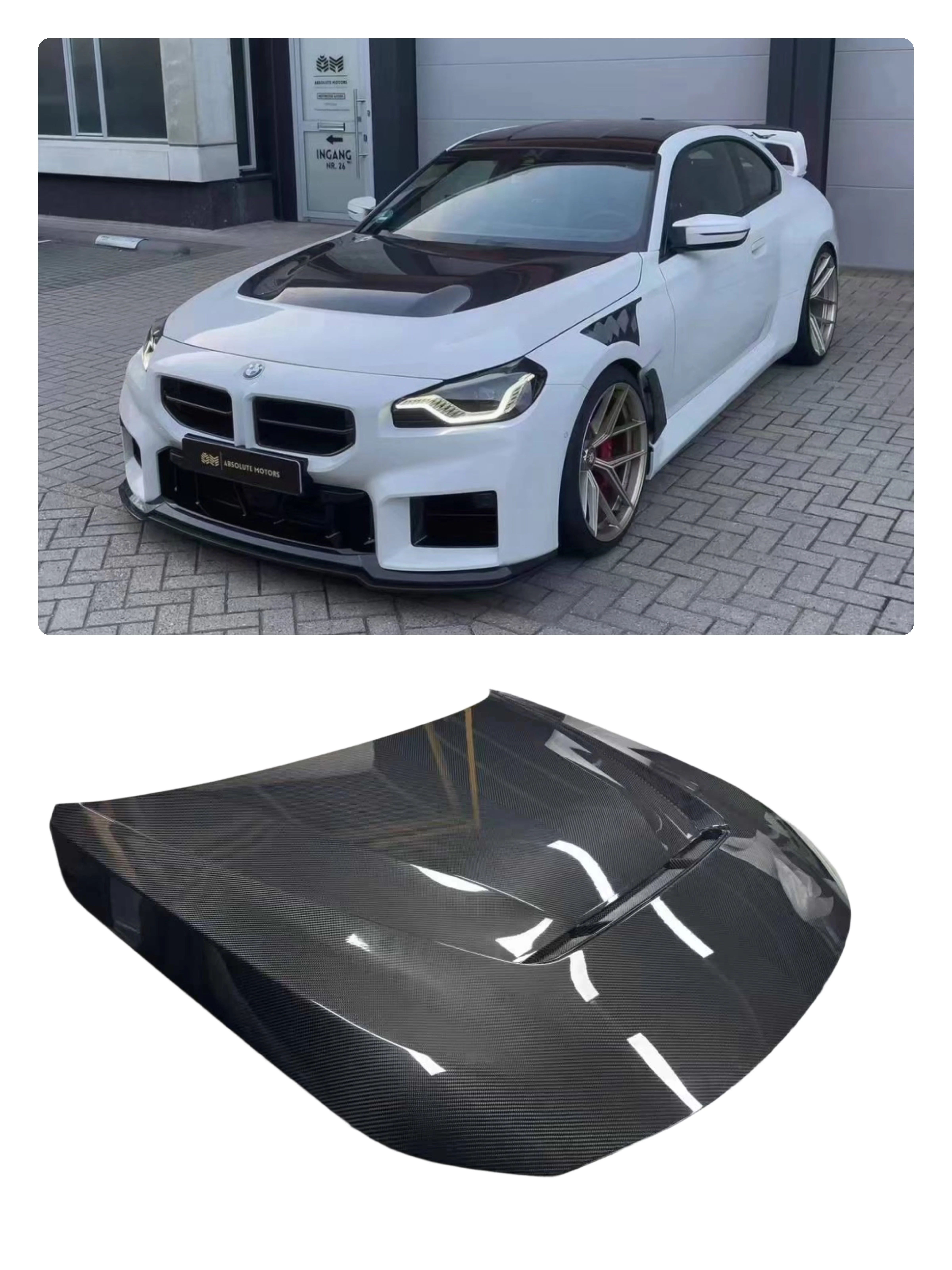 M2 G87 G42 N Style Carbon Fiber Hood for BMW M2 G87 Carbon Fiber Hood
M2 G87 G42 N Style Carbon Fiber Hood for BMW M2 G87 Carbon Fiber Hood