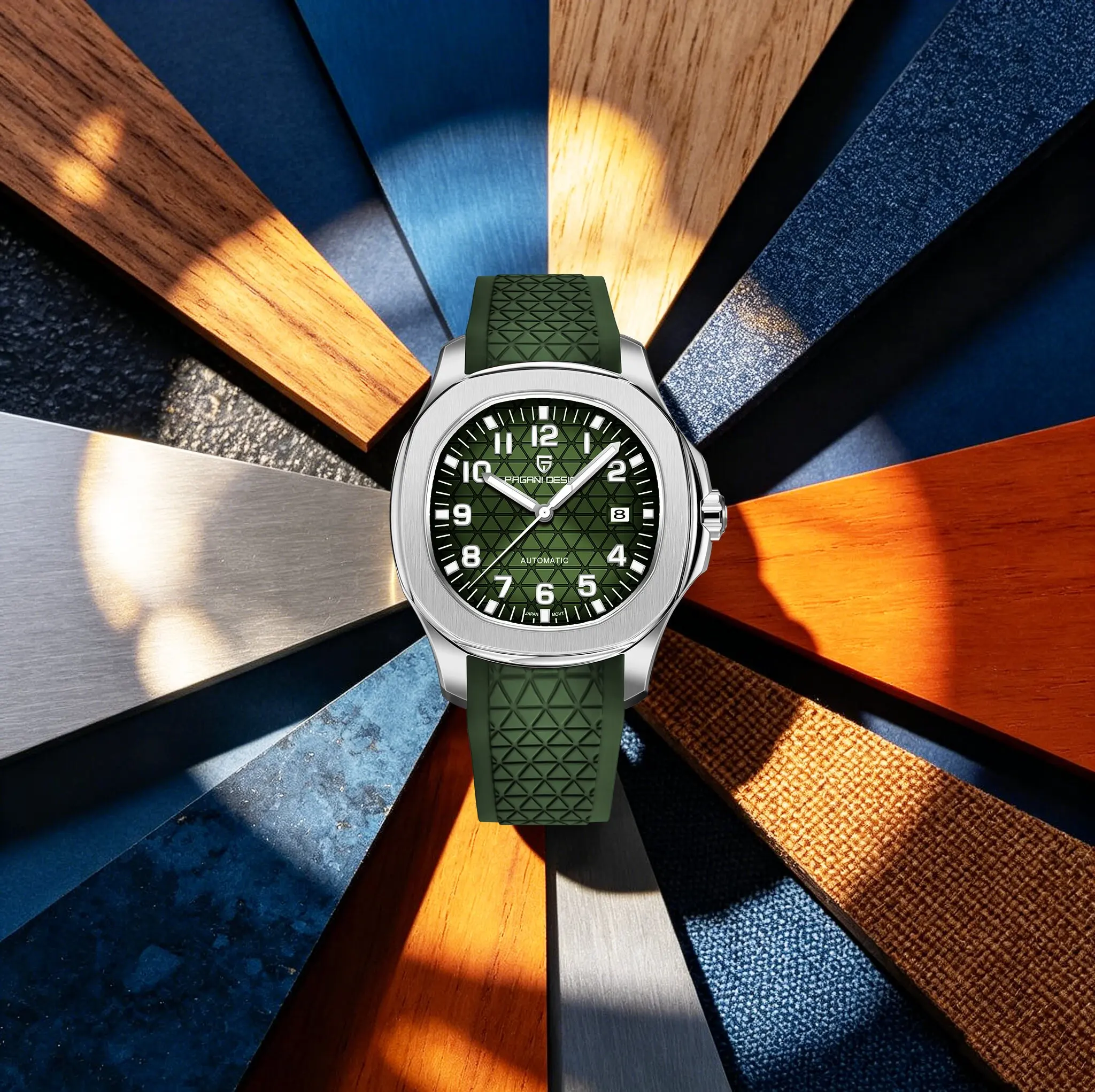 PAGANI DESIGN Fashion Sport Men Mechanical Watch Rubber Strap Sapphire AR Luminous Calendar Diving Watch Use For Outdoor Commute
PAGANI DESIGN Fashion Sport Men Mechanical Watch Rubber Strap Sapphire AR Luminous Calendar Diving Watch Use For Outdoor Commute