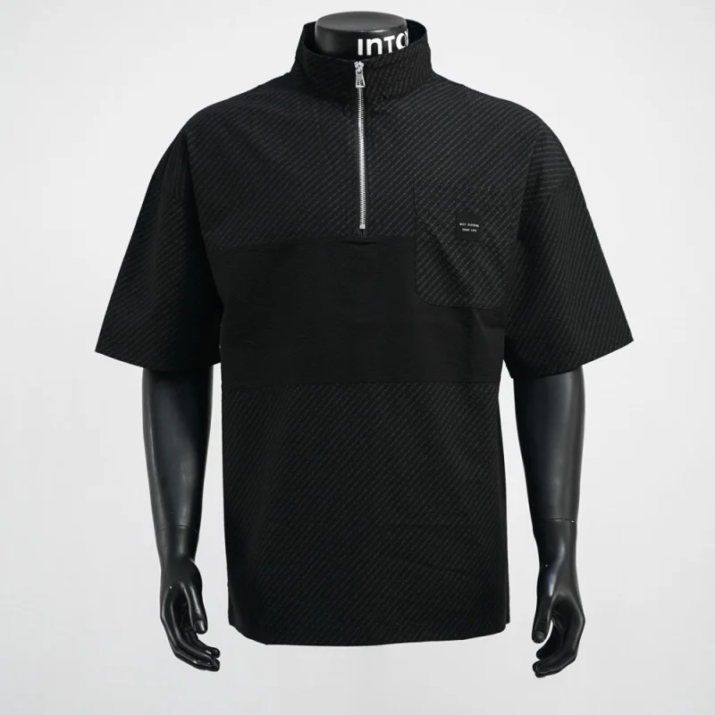 Breathable half zipper lapel shirt for men in summer, thin, casual, simple, versatile, fashionable short sleeved T-shirt
Breathable half zipper lapel shirt for men in summer, thin, casual, simple, versatile, fashionable short sleeved T-shirt