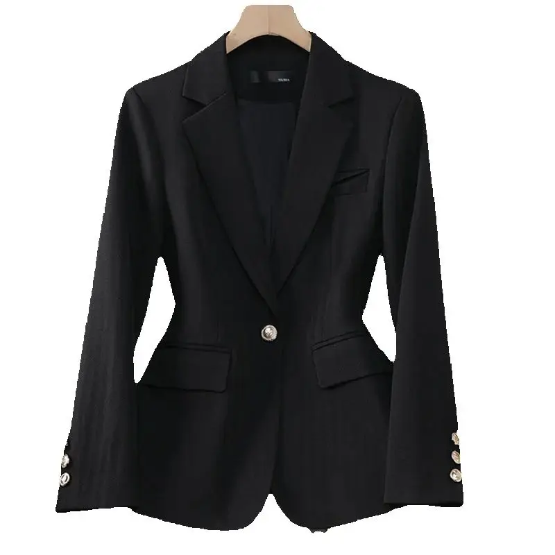 Spring Autumn Long Sleeve Blazer Women Coat New Business Work Office Ladies Suit Jackets Korean Single Button Female Outerwear
Spring Autumn Long Sleeve Blazer Women Coat New Business Work Office Ladies Suit Jackets Korean Single Button Female Outerwear