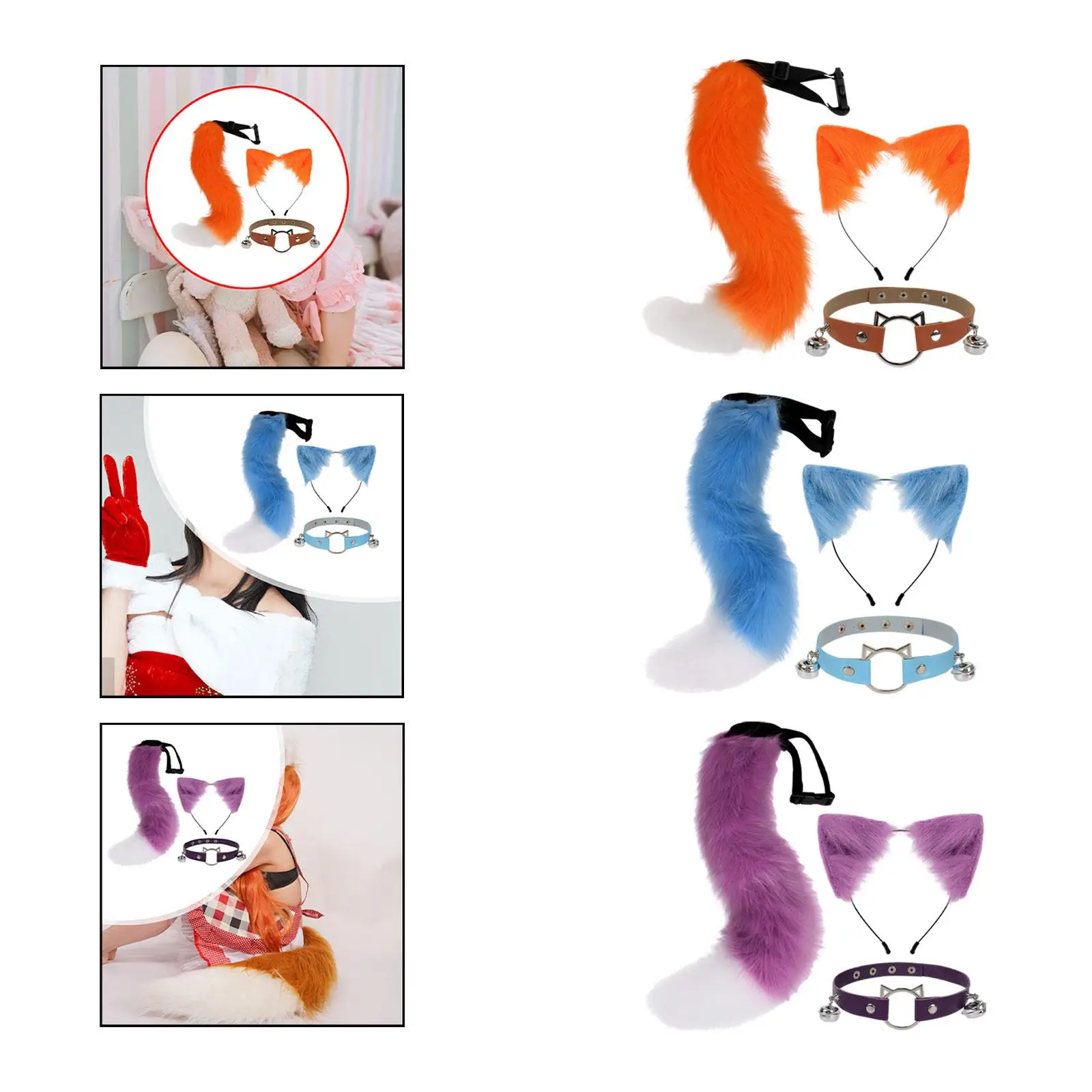 Cat Ears and Tail Set Cosplay Cartoon Animal Themed Parties Costume Accessories
Cat Ears and Tail Set Cosplay Cartoon Animal Themed Parties Costume Accessories