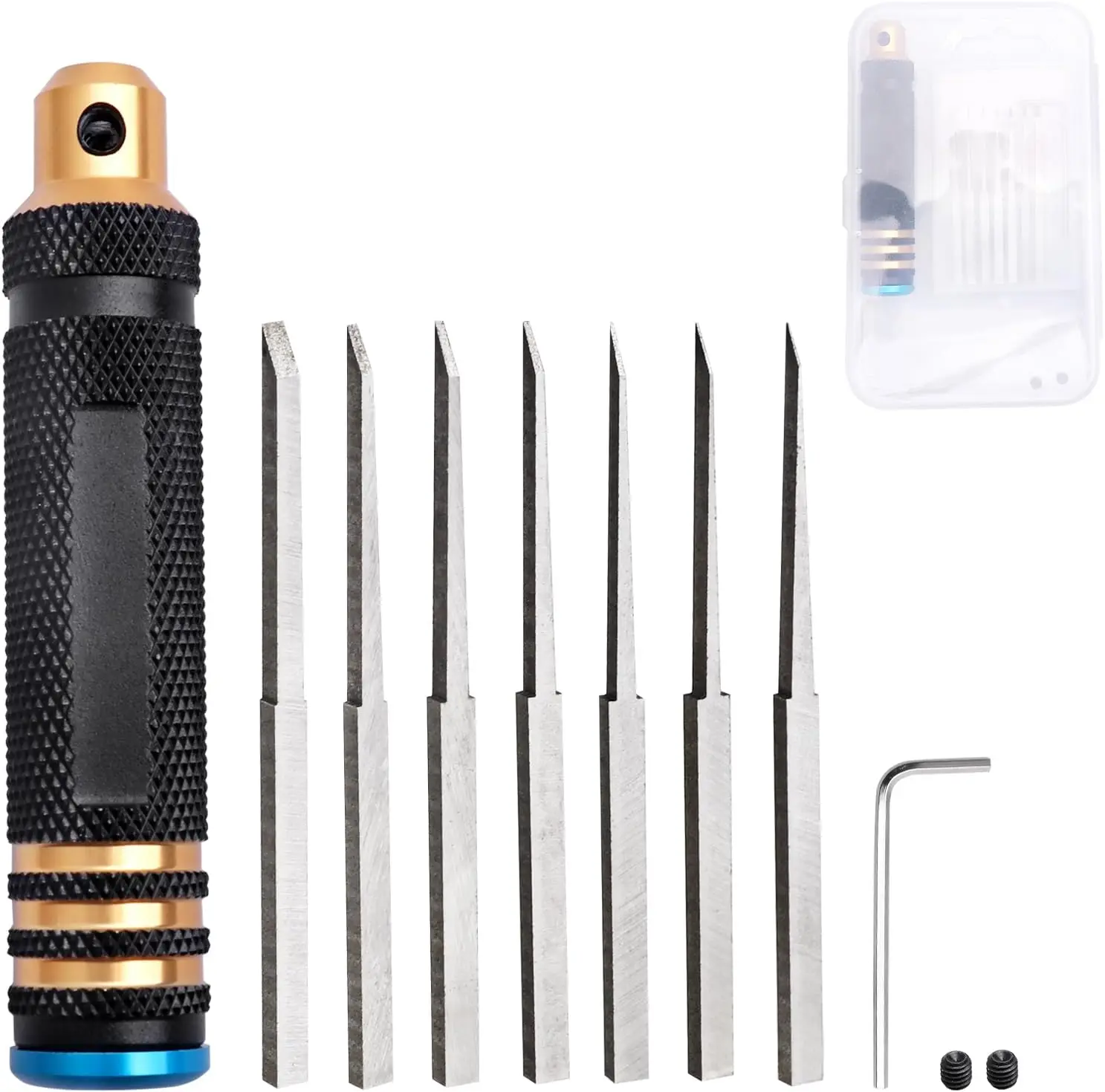 Precision Hobby Knife Blades Set 0.1-2.0mm with Handle for Model Building & Crafting
Precision Hobby Knife Blades Set 0.1-2.0mm with Handle for Model Building & Crafting