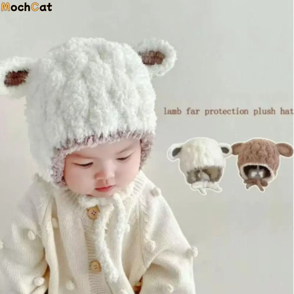 Lamb Plush Animal Hats Scarf Solid Color Korean Style Children Fleece Hat Muffler Cartoon Plush Hat with Scarf Face Protection
Lamb Plush Animal Hats Scarf Solid Color Korean Style Children Fleece Hat Muffler Cartoon Plush Hat with Scarf Face Protection