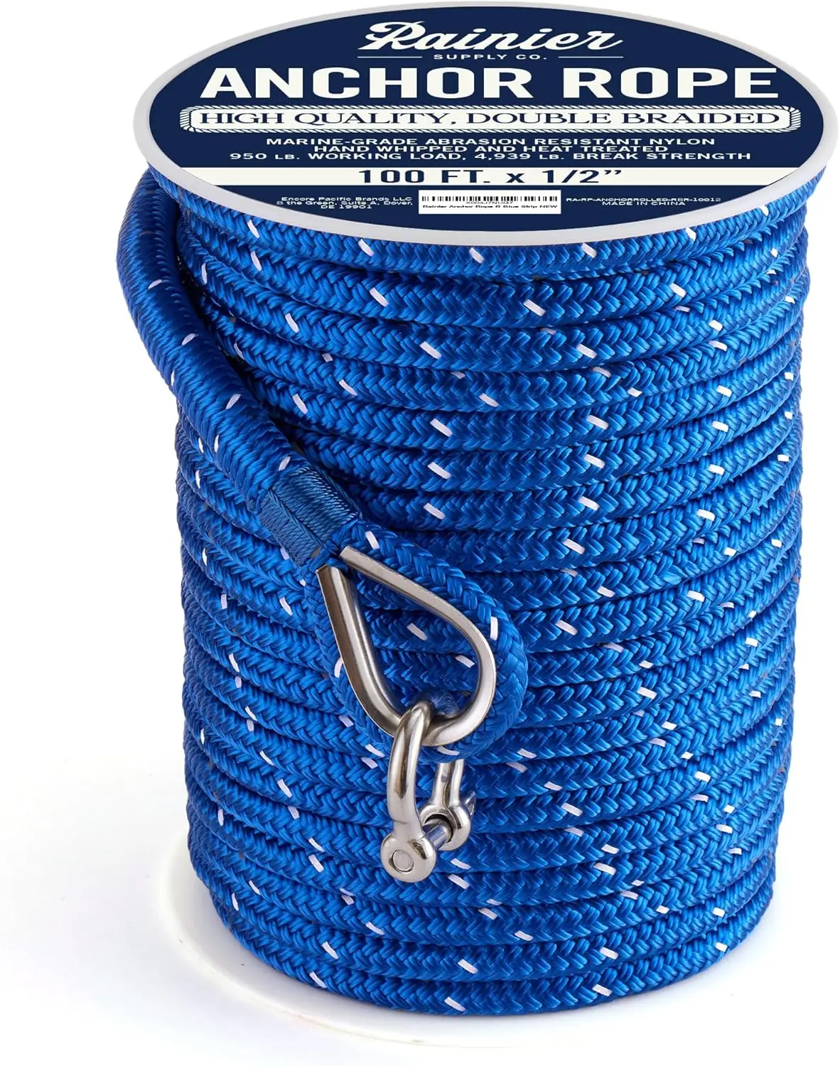 Double Braided Nylon Boat Anchor Rope - 100/150/200/300 ft Marine Rope with 316 Stainless Steel Thimble
Double Braided Nylon Boat Anchor Rope - 100/150/200/300 ft Marine Rope with 316 Stainless Steel Thimble