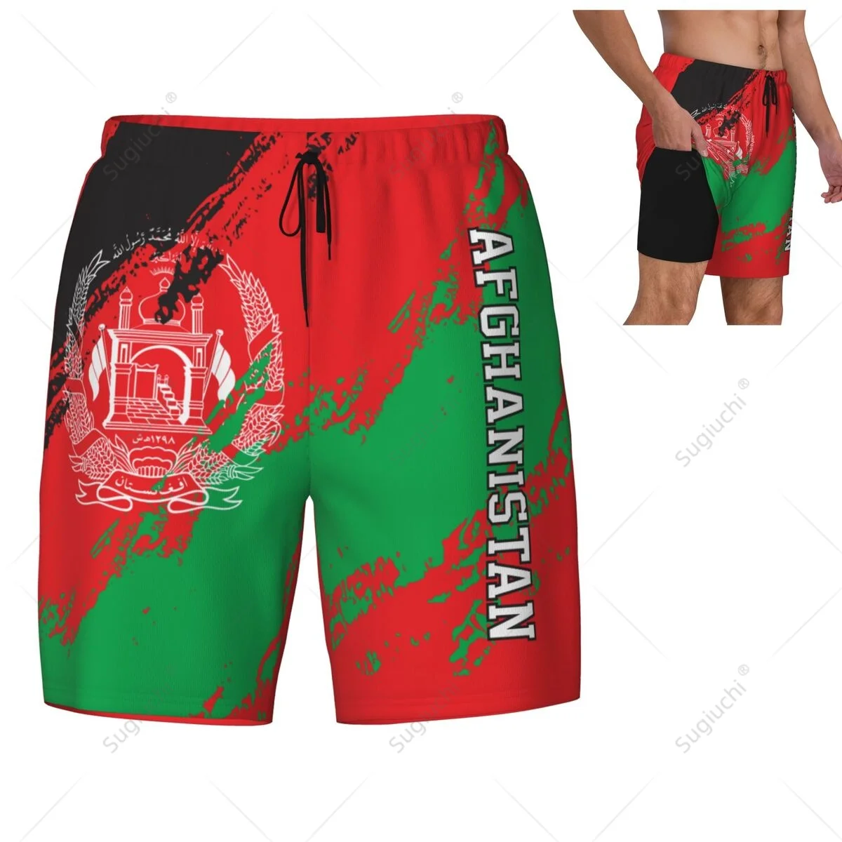 Afghanistan Flag 3D Mens Swimming Beach Surfing Pants Swim Shorts Trunks Compression Liner 2 in 1 Quick-Dry
Afghanistan Flag 3D Mens Swimming Beach Surfing Pants Swim Shorts Trunks Compression Liner 2 in 1 Quick-Dry