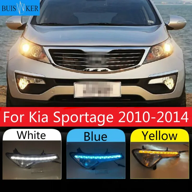 Car LED DRL Daytime running light for Kia Sportage 2010 2011 2012 2013 2014 fog lamp cover daylight with Yellow Turning
Car LED DRL Daytime running light for Kia Sportage 2010 2011 2012 2013 2014 fog lamp cover daylight with Yellow Turning