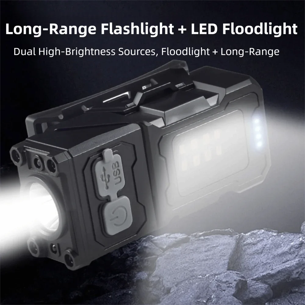 Floodlight LED Headlamp USB Rechargeable 6 Lighting Modes Head Mounted Light Built in Battery Detachable Camping Lantern Hiking
Floodlight LED Headlamp USB Rechargeable 6 Lighting Modes Head Mounted Light Built in Battery Detachable Camping Lantern Hiking