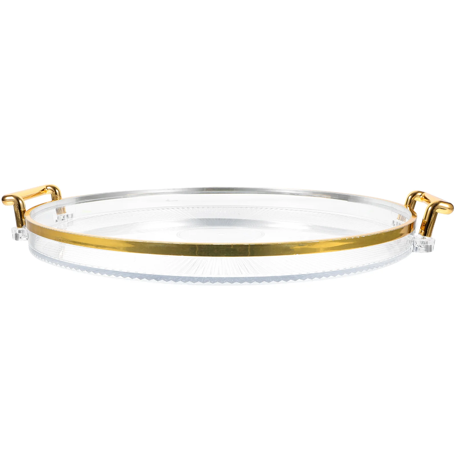 Round Tray Transparent Striped Large Capacity Material Easy Clean Desk Organizer Fruit Snack Storage Plates
Round Tray Transparent Striped Large Capacity Material Easy Clean Desk Organizer Fruit Snack Storage Plates