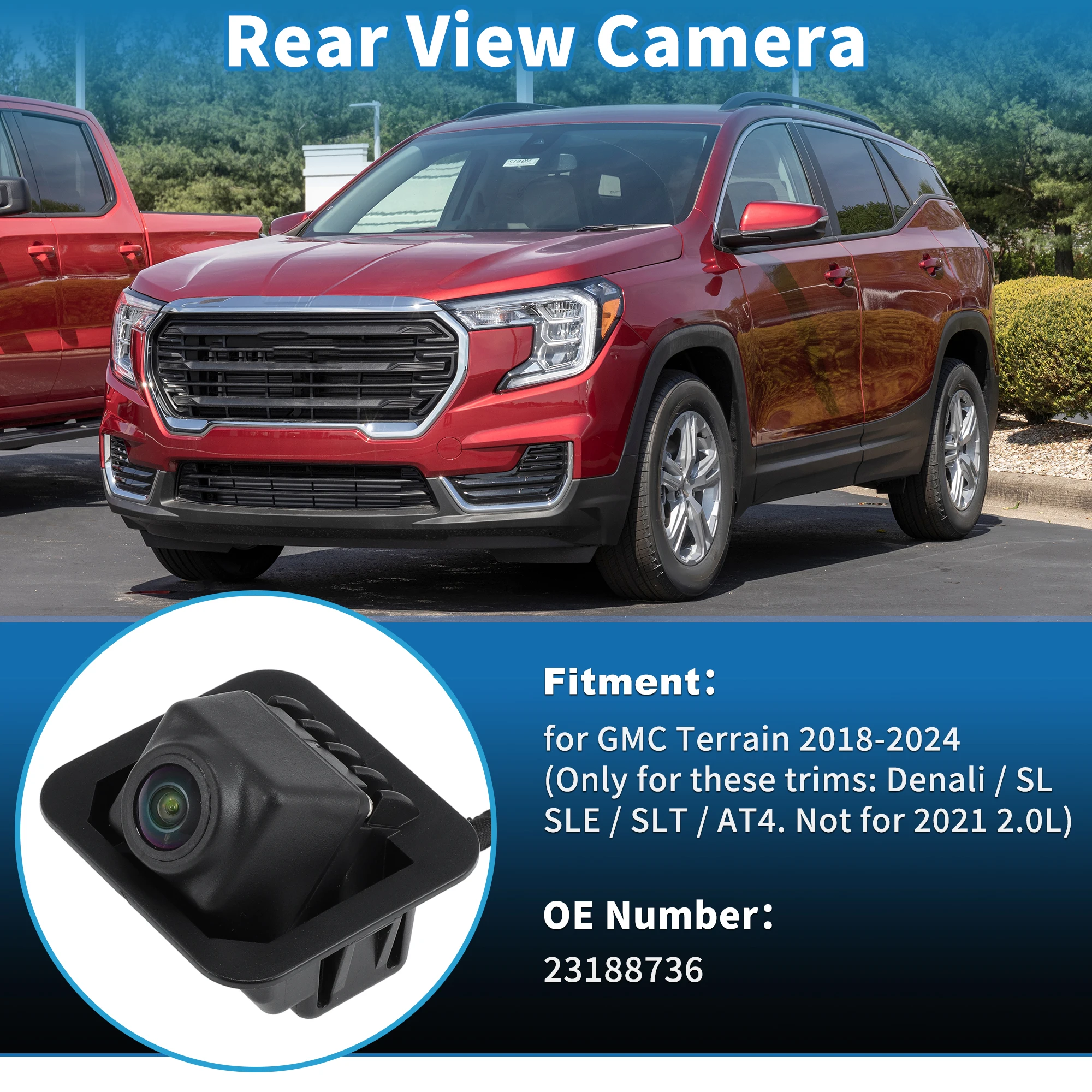 Камера заднего вида UXCELL для GMC Terrain 18-24 Denali / SL / SLE / SLT / AT4 23188736
Камера заднего вида UXCELL для GMC Terrain 18-24 Denali / SL / SLE / SLT / AT4 23188736