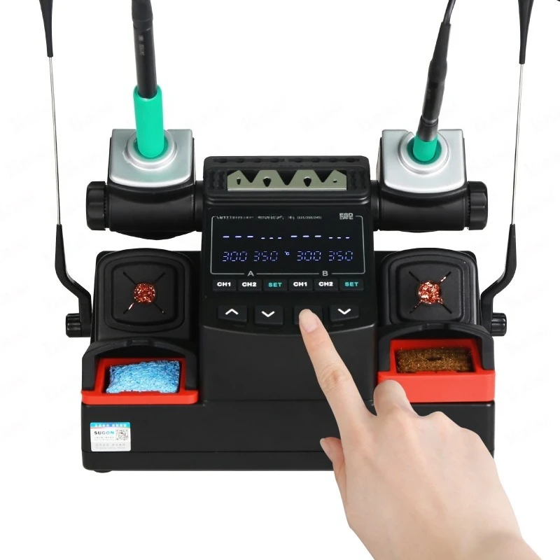 A902PRO welding table mobile phone repair 350W high power constant temperature electric soldering iron 115/210/245
A902PRO welding table mobile phone repair 350W high power constant temperature electric soldering iron 115/210/245