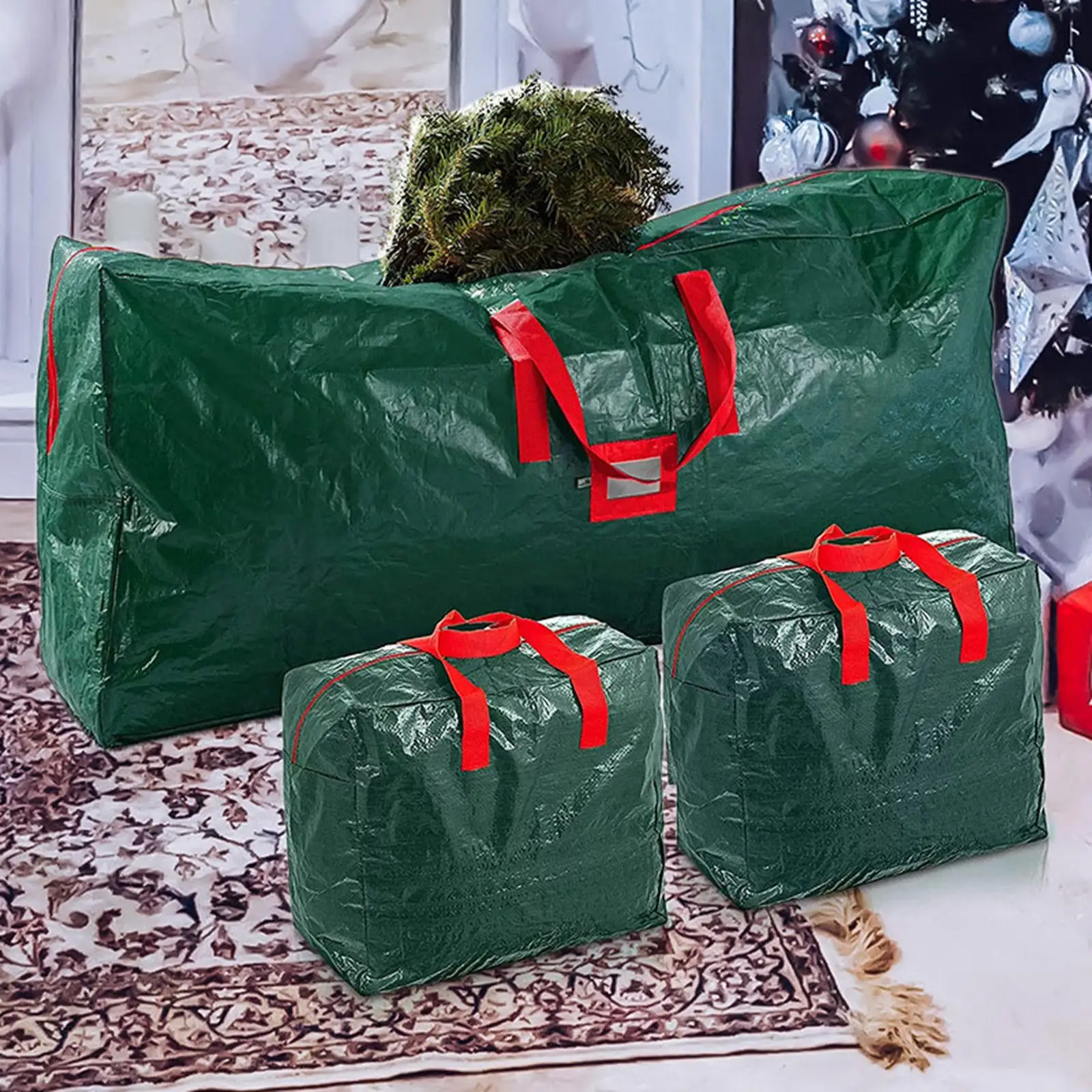 3x Christmas Tree Storage Bag, Artificial Xmas Container,Heavy Duty Organizer,Christmas Wreath Bag for Clothes,Indoor,Outdoor
3x Christmas Tree Storage Bag, Artificial Xmas Container,Heavy Duty Organizer,Christmas Wreath Bag for Clothes,Indoor,Outdoor
