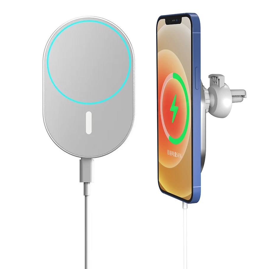 Автомобильное беспроводное зарядное устройство с креплением на вентиляционное отверстие, магнитный держатель для iPhone 12 Pro Max Mini iPhone12 Series, быстрая зарядка 15 Вт 
Автомобильное беспроводное зарядное устройство с креплением на вентиляционное отверстие, магнитный держатель для iPhone 12 Pro Max Mini iPhone12 Series, быстрая зарядка 15 Вт