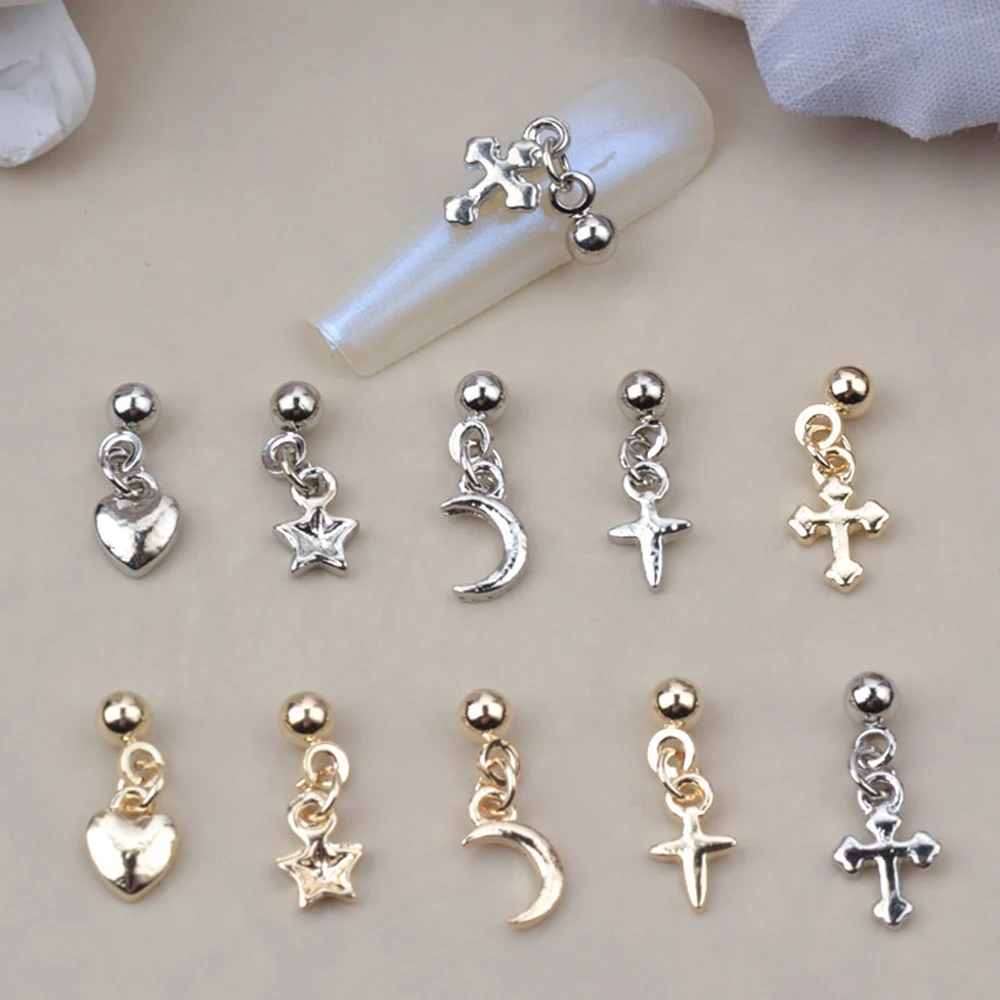 10pcs Luxury Alloy Star Pendant Nail Art Charm 3D Glossy Metal Moon Heart Star Nail Decor Parts DIY Japanese Design Nail Parts
10pcs Luxury Alloy Star Pendant Nail Art Charm 3D Glossy Metal Moon Heart Star Nail Decor Parts DIY Japanese Design Nail Parts