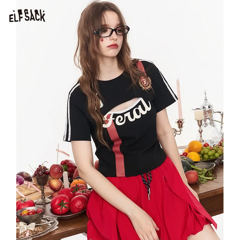 ELFSACK Jersey Style Cropped Top, Number 10/66 Print Sporty Tee, Layered Short Sleeve T-shirt for Women
ELFSACK Jersey Style Cropped Top, Number 10/66 Print Sporty Tee, Layered Short Sleeve T-shirt for Women