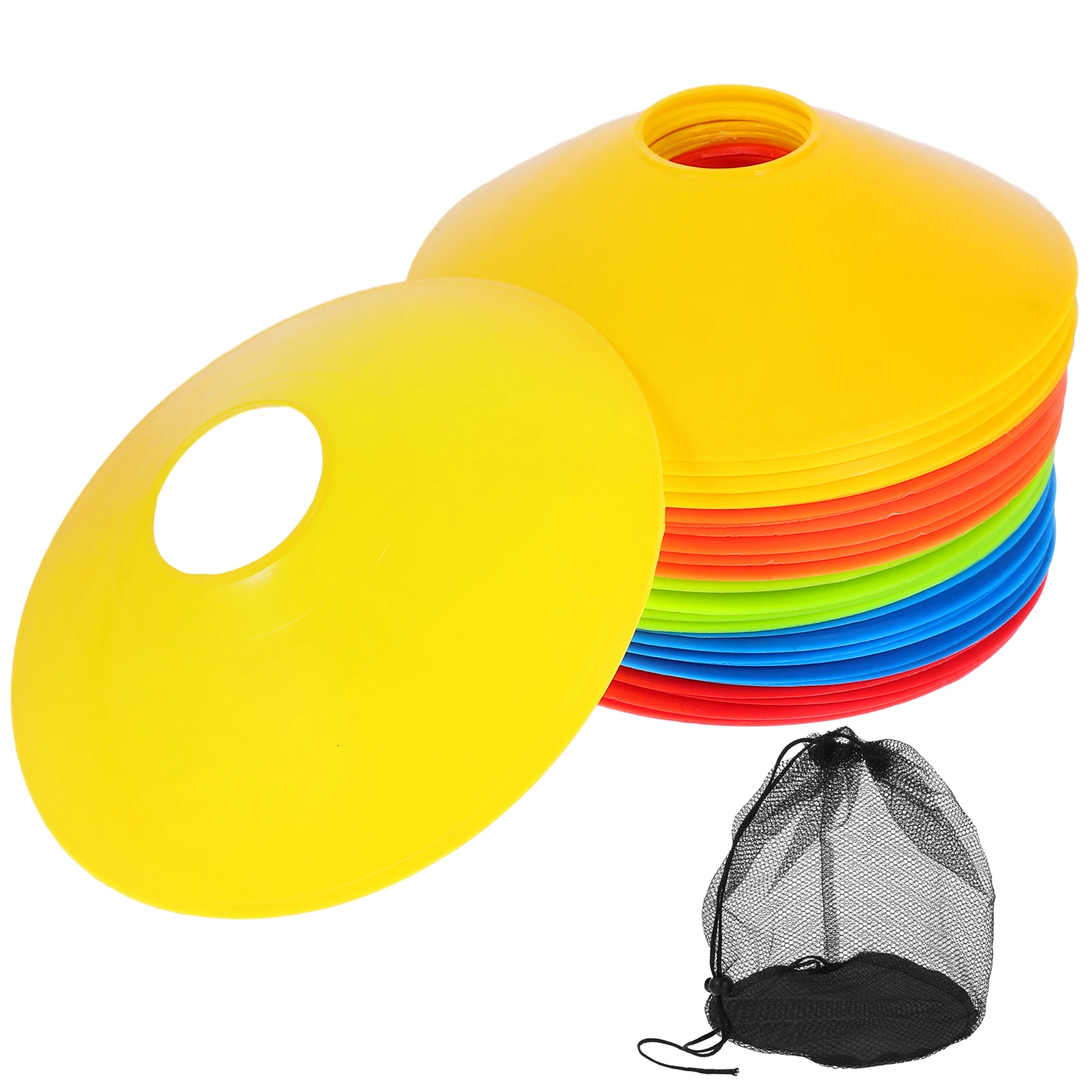 1 комплект футбольных тренировочных дисков, цветной полиэтилен, прочный, для использования на открытом воздухе для детей, футбольные баскетбольные тренировочные машины, портативные ловкость
1 комплект футбольных тренировочных дисков, цветной полиэтилен, прочный, для использования на открытом воздухе для детей, футбольные баскетбольные тренировочные машины, портативные ловкость