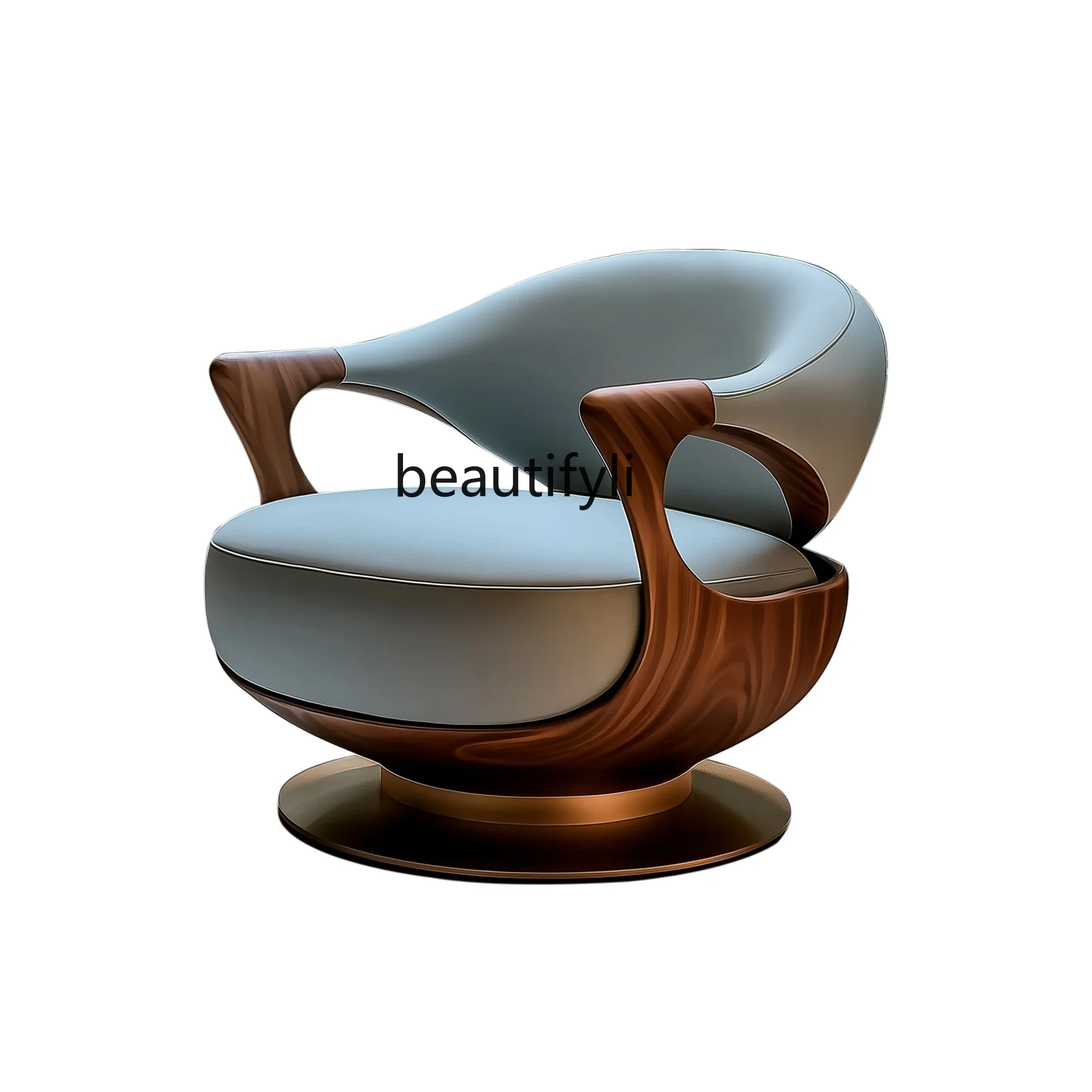 Italian minimalist large flat balcony walnut leather ingot chair light luxury modern leisure single sofaQ
Italian minimalist large flat balcony walnut leather ingot chair light luxury modern leisure single sofaQ