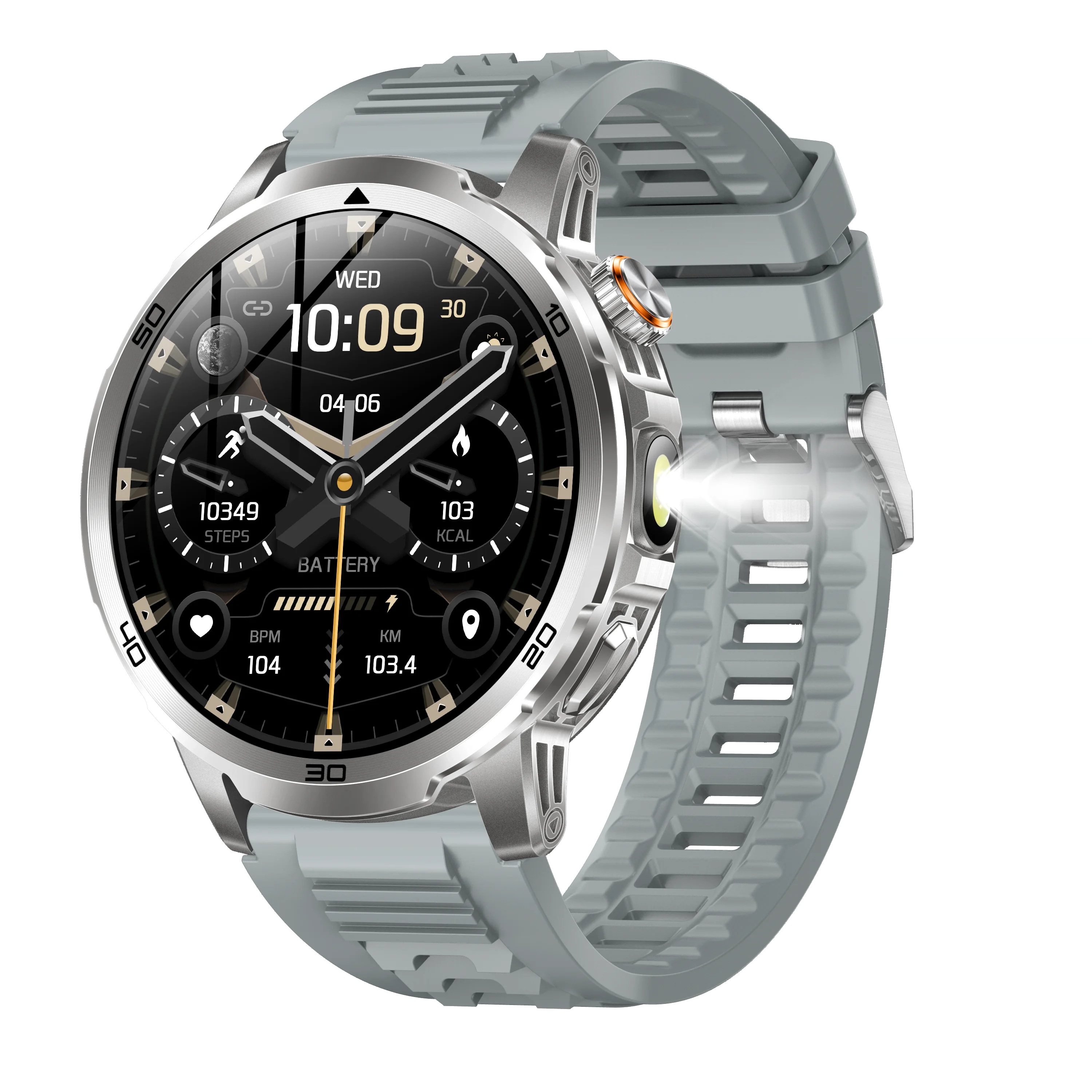 AK95 Unisex Smartwatch IPS HDScreen IP68 Waterproof Sports Flashlight Altitude Monitor Heart Rate Sleep Remote Control Watch
AK95 Unisex Smartwatch IPS HDScreen IP68 Waterproof Sports Flashlight Altitude Monitor Heart Rate Sleep Remote Control Watch