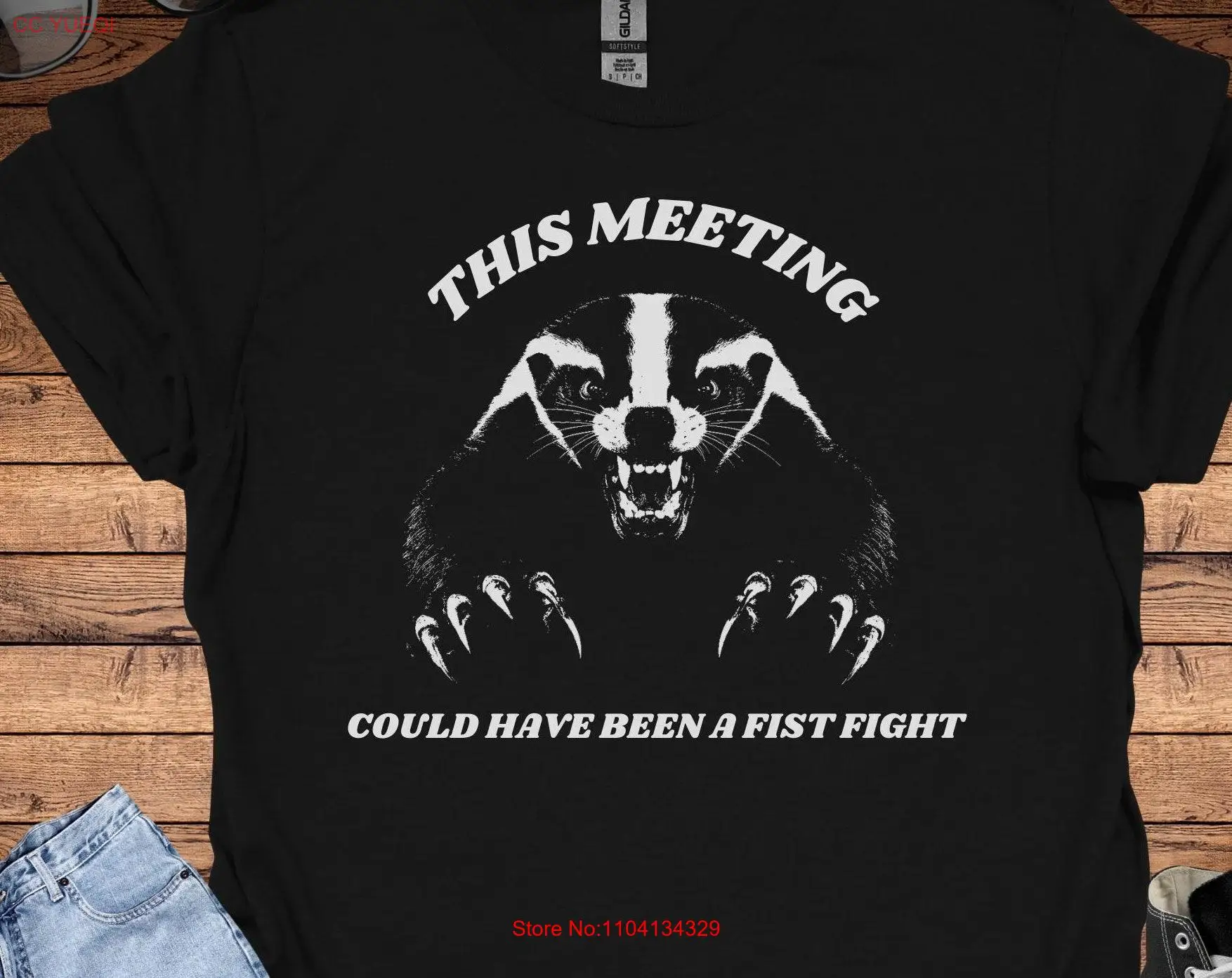 Honey Badger Vintage T Shirt Retro Funny Office Work long or short sleeves
Honey Badger Vintage T Shirt Retro Funny Office Work long or short sleeves