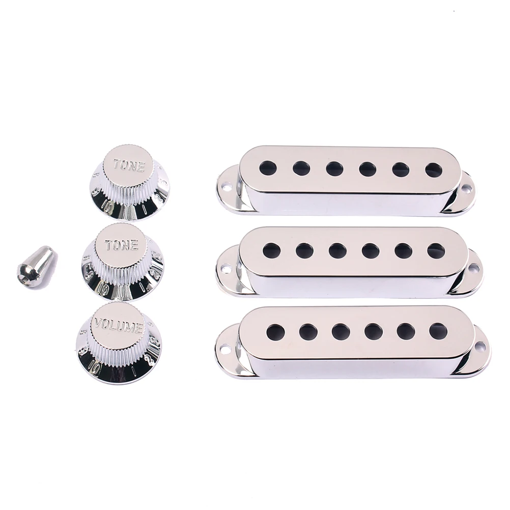 3Pcs Chrome Pickup Covers Guitar Parts Accessories Volume Tone Knobs Switch Tip Set For Electric Guitar Stratocaster
3Pcs Chrome Pickup Covers Guitar Parts Accessories Volume Tone Knobs Switch Tip Set For Electric Guitar Stratocaster