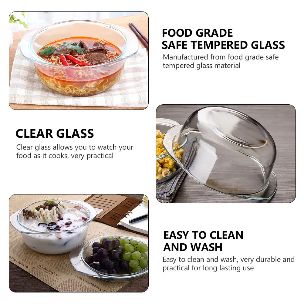1Pcs Tempered Heat-Resistant Glass Soup Pot 1L Oven Microwave Glass Bowl Practical Microwave Oven Soup Pot
1Pcs Tempered Heat-Resistant Glass Soup Pot 1L Oven Microwave Glass Bowl Practical Microwave Oven Soup Pot