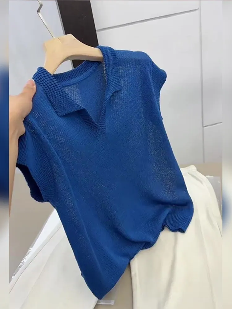 plus Size Minimalist Style Peacock Blue Women's Top Summer High-End Sensation Slimming Short Sleeve V-Neck Knitwear Trendy
plus Size Minimalist Style Peacock Blue Women's Top Summer High-End Sensation Slimming Short Sleeve V-Neck Knitwear Trendy