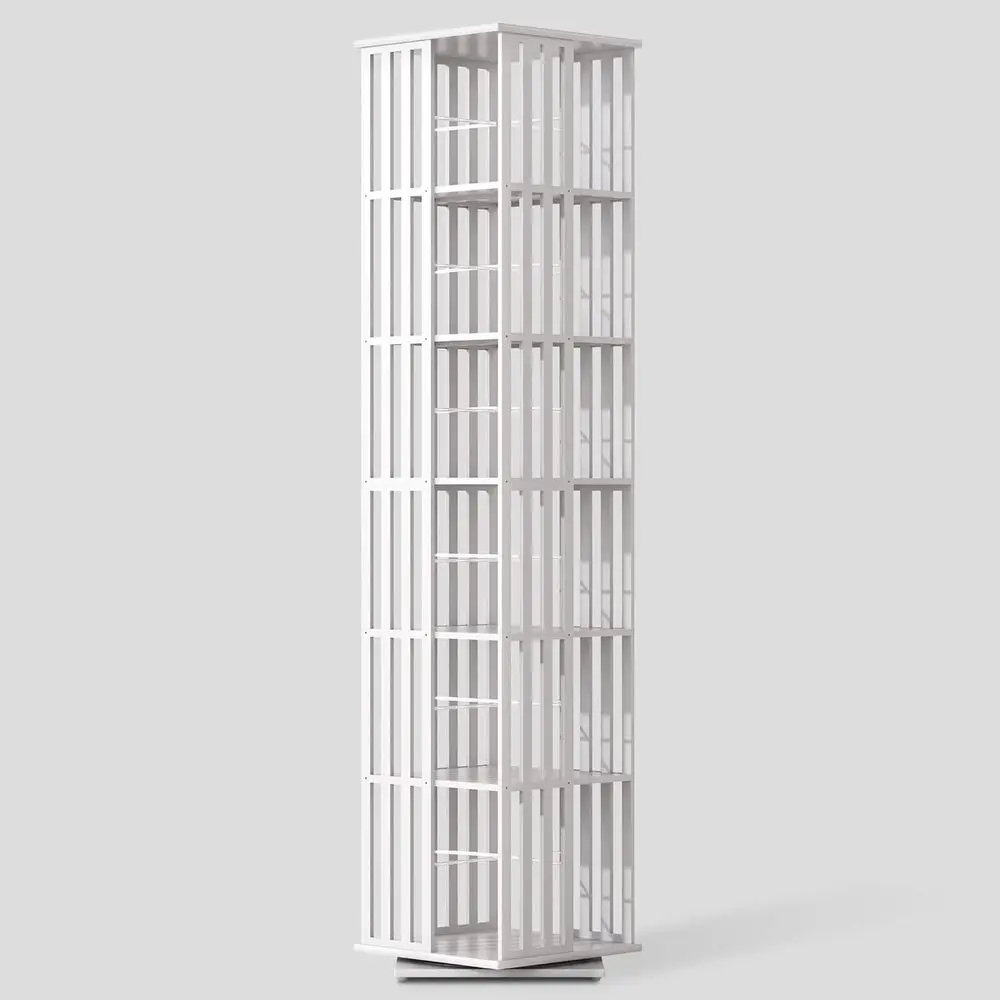 360° Spinning Bamboo Bookcase, 6-Tier Storage Rack for Kids and Adults (White)
360° Spinning Bamboo Bookcase, 6-Tier Storage Rack for Kids and Adults (White)