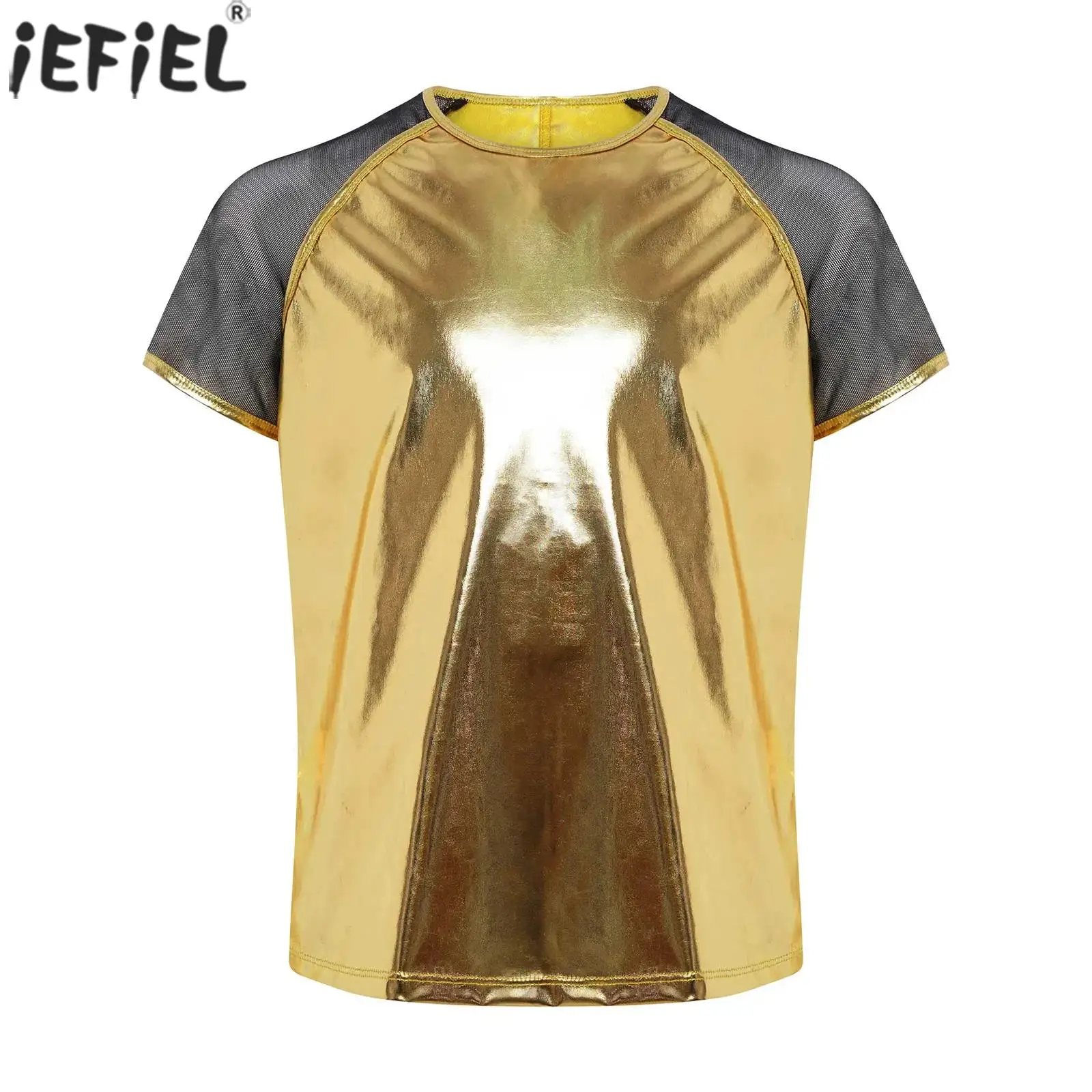 Kid Girls Boys Hip-Hop Jazz Dance Tops Sheer Mesh Short Sleeves Metallic T-shirt Blouse Top Modern Dancing Rave Party Streetwear
Kid Girls Boys Hip-Hop Jazz Dance Tops Sheer Mesh Short Sleeves Metallic T-shirt Blouse Top Modern Dancing Rave Party Streetwear