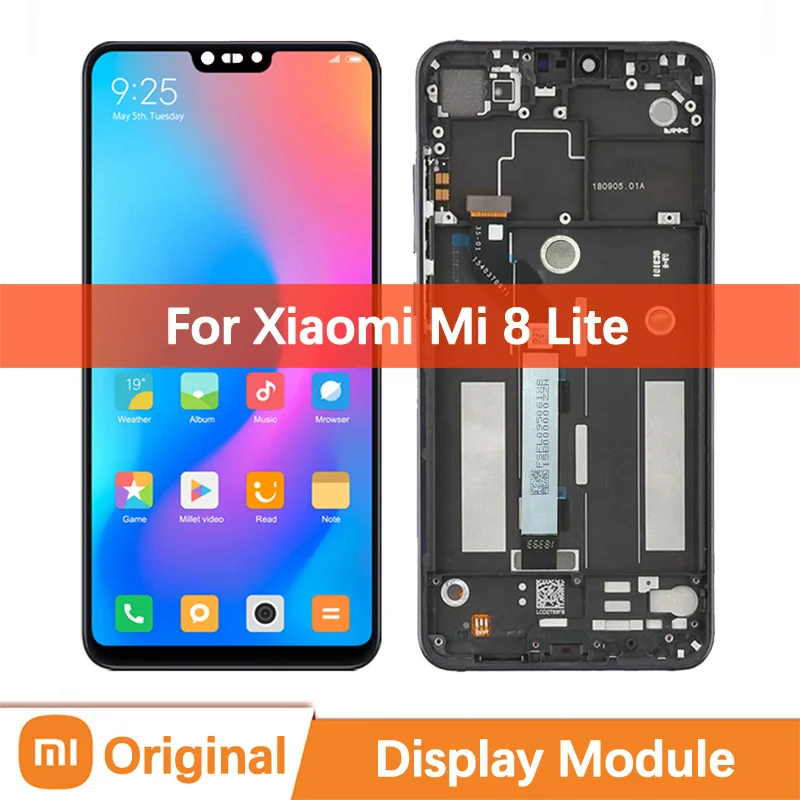 Оригинальный ЖК-дисплей 6,26 дюйма для Xiaomi 8 Lite, сменный сенсорный дигитайзер M1808D2TG Mi 8 Youth Mi 8X, запасные части в сборе
Оригинальный ЖК-дисплей 6,26 дюйма для Xiaomi 8 Lite, сменный сенсорный дигитайзер M1808D2TG Mi 8 Youth Mi 8X, запасные части в сборе