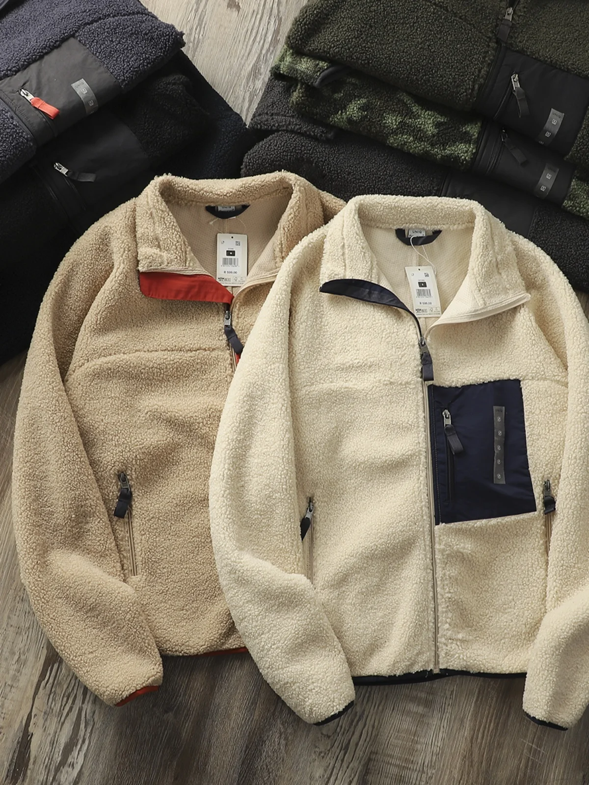 Thiened Teddy Fce Jaet Autumn Winter Men's Casual Stand Collar Loose Fit Zipper Closure Faion Urban Sle Coat
Thiened Teddy Fce Jaet Autumn Winter Men's Casual Stand Collar Loose Fit Zipper Closure Faion Urban Sle Coat