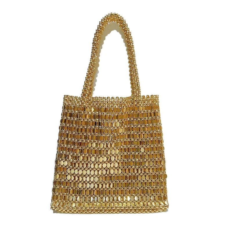 Fashionable New Metallic Style Shiny Beaded Bag Glitter Hand Woven Beaded Evening Clutch Bag Golden Silver Party Dress Handbag
Fashionable New Metallic Style Shiny Beaded Bag Glitter Hand Woven Beaded Evening Clutch Bag Golden Silver Party Dress Handbag