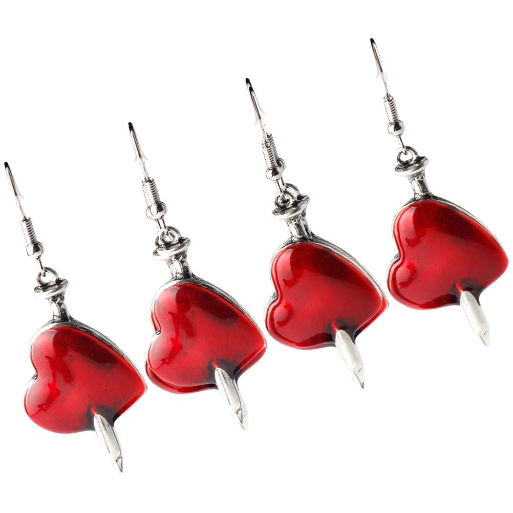 Heart Shaped Earrings 2 Pcs Red Alloy Dangle Women Jewelry Goth Gifts Everyday Wear Prom Dating Lightweight Comfortable
Heart Shaped Earrings 2 Pcs Red Alloy Dangle Women Jewelry Goth Gifts Everyday Wear Prom Dating Lightweight Comfortable