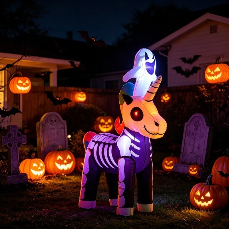 Inflatable Luminous Skull Unicorn Ghost Halloween Inflatable Model Cross-border Garden Decoration
Inflatable Luminous Skull Unicorn Ghost Halloween Inflatable Model Cross-border Garden Decoration