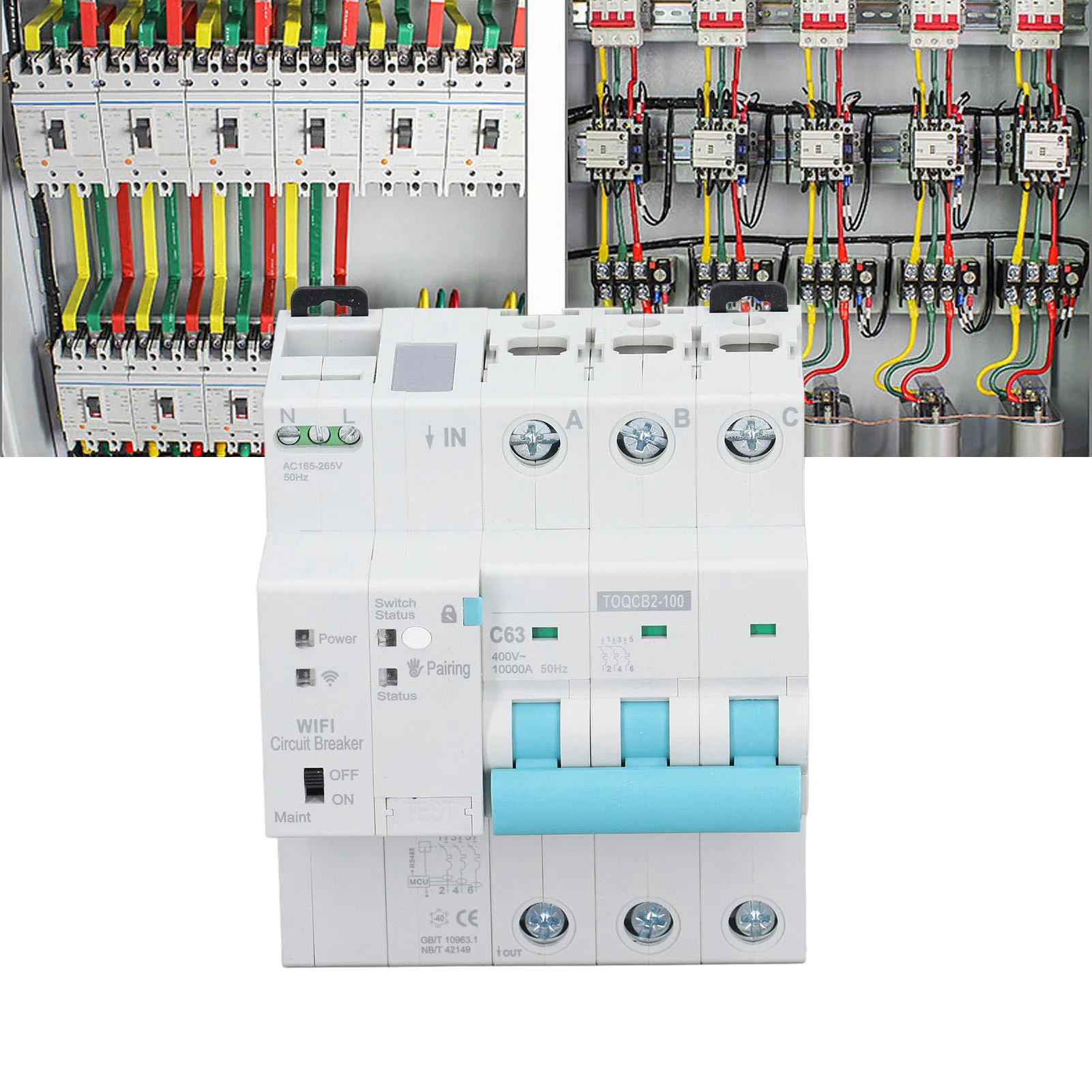 Wireless Remote Control WIFI Metering Anti Interference Circuit Breaker 3P 145‑295V 63A Wireless Remote Control
Wireless Remote Control WIFI Metering Anti Interference Circuit Breaker 3P 145‑295V 63A Wireless Remote Control