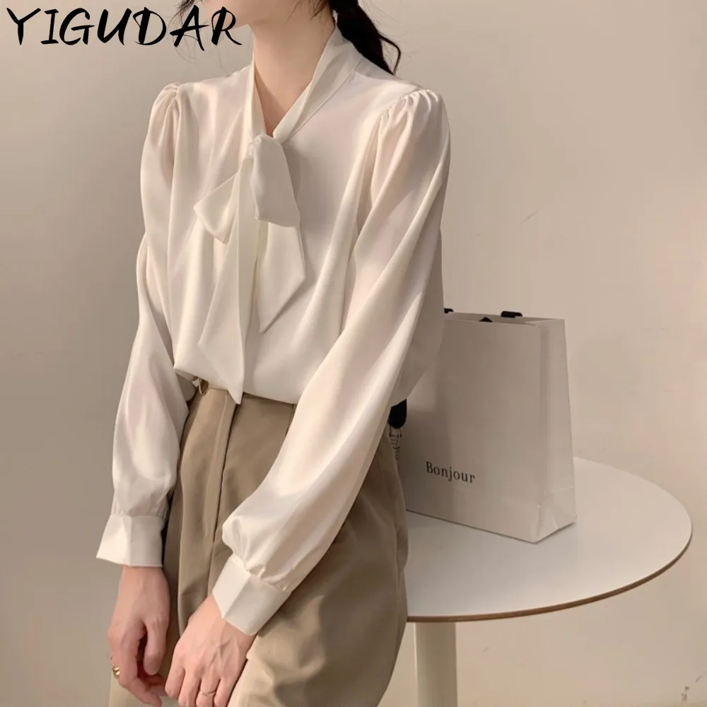 Bow Tie Chiffon Shirts Casual Long Sleeve White Blouse Women's Elegant Business Loose Blouses Ladies Spring and Autumn Chic Tops
Bow Tie Chiffon Shirts Casual Long Sleeve White Blouse Women's Elegant Business Loose Blouses Ladies Spring and Autumn Chic Tops