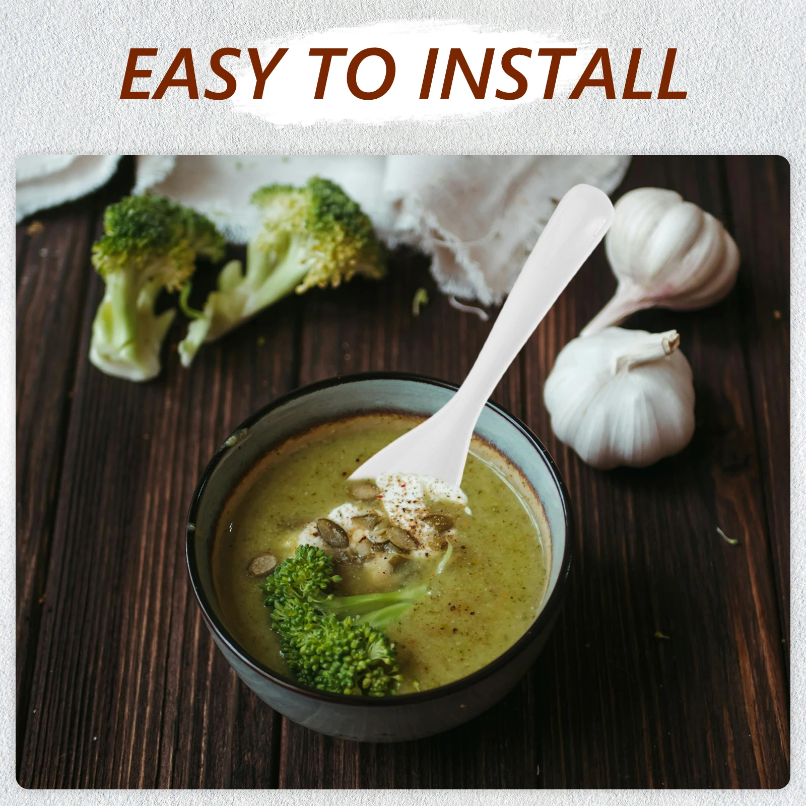 4Pcs Heat Resistant Soup Spoons Professional White Plastic Serving Spoons for Restaurant Catering Rice Noodle and Dessert
4Pcs Heat Resistant Soup Spoons Professional White Plastic Serving Spoons for Restaurant Catering Rice Noodle and Dessert