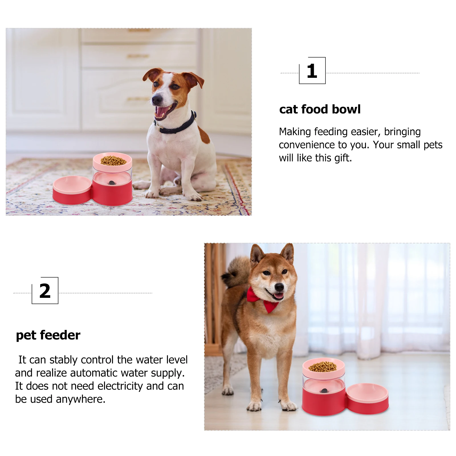 2in1 Automatic Pet Feeder Cat Water Dispenser Raised Bowl ABS PP Non Spill Dog Bottle Easy Digestion Anti Vomiting Stylish
2in1 Automatic Pet Feeder Cat Water Dispenser Raised Bowl ABS PP Non Spill Dog Bottle Easy Digestion Anti Vomiting Stylish