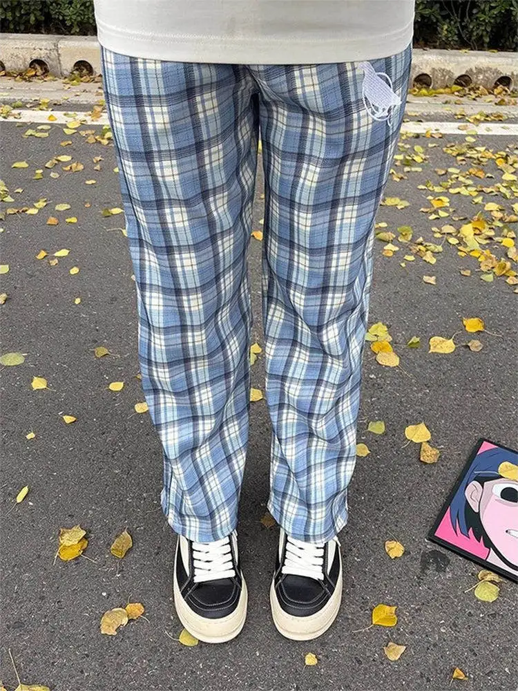 High Street Style Men's Plaid Pants Spring Summer Autumn Side Zipper Design Casual Straight Leg Wide Leg Trousers North Carol...
High Street Style Men's Plaid Pants Spring Summer Autumn Side Zipper Design Casual Straight Leg Wide Leg Trousers North Carol...