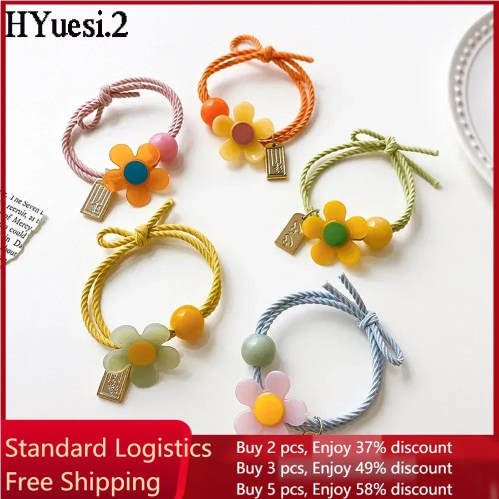 Simple Acrylic Flower Charms Hair Ties Rope With Tag Candy Color Elastic Ponytail Holder Rubber Hair Bands Girls Daily Headwear
Simple Acrylic Flower Charms Hair Ties Rope With Tag Candy Color Elastic Ponytail Holder Rubber Hair Bands Girls Daily Headwear