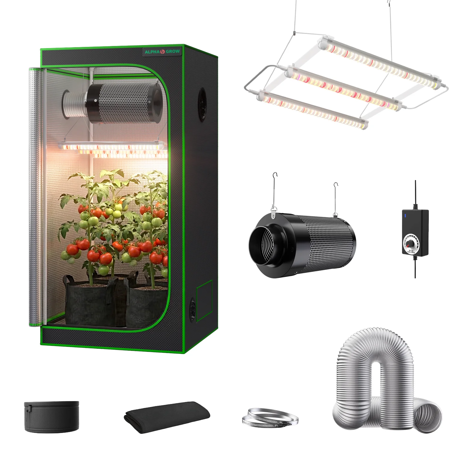 Комплект для выращивания ALPHAGROW1800D, размеры 2x2, 2x4, 4x4, оснащен светодиодами ABA32W (источник света UVA/IR/красный свет).
Комплект для выращивания ALPHAGROW1800D, размеры 2x2, 2x4, 4x4, оснащен светодиодами ABA32W (источник света UVA/IR/красный свет).