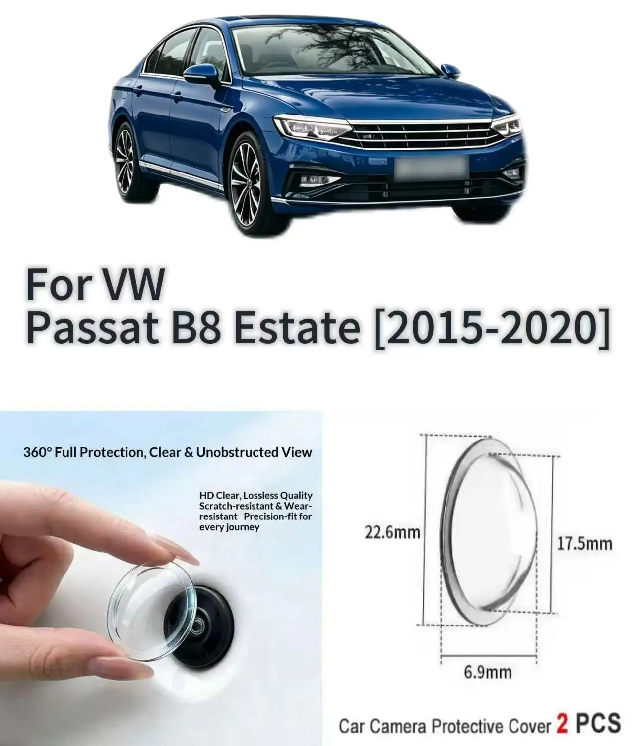 VW Passat B8 Estate 2015-2020 Car Camera Cover Transparent Rear Lens Protector 2Pcs
VW Passat B8 Estate 2015-2020 Car Camera Cover Transparent Rear Lens Protector 2Pcs